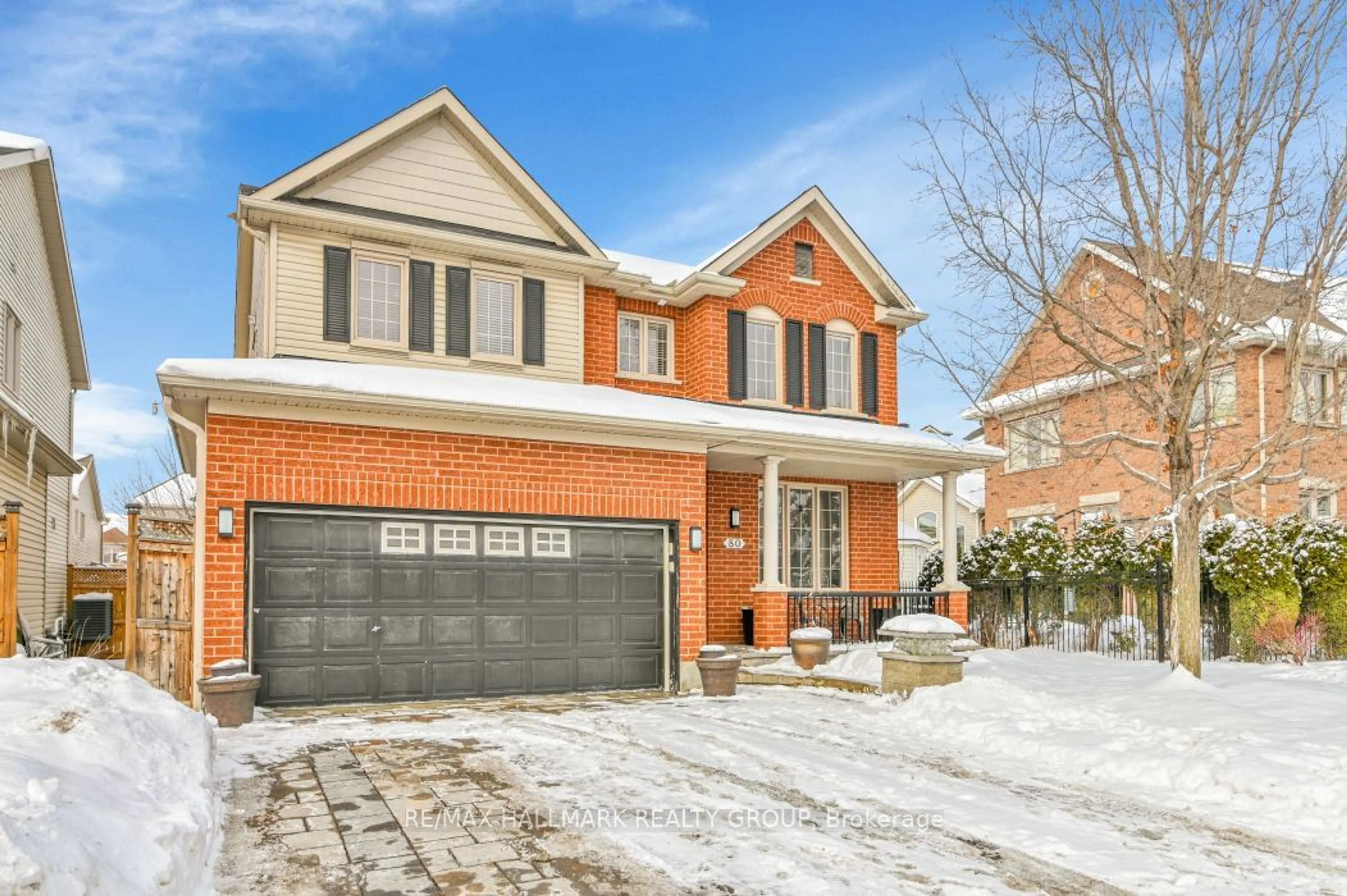 Home with brick exterior material, street for 80 Rodeo Dr, Barrhaven Ontario K2J 5K2