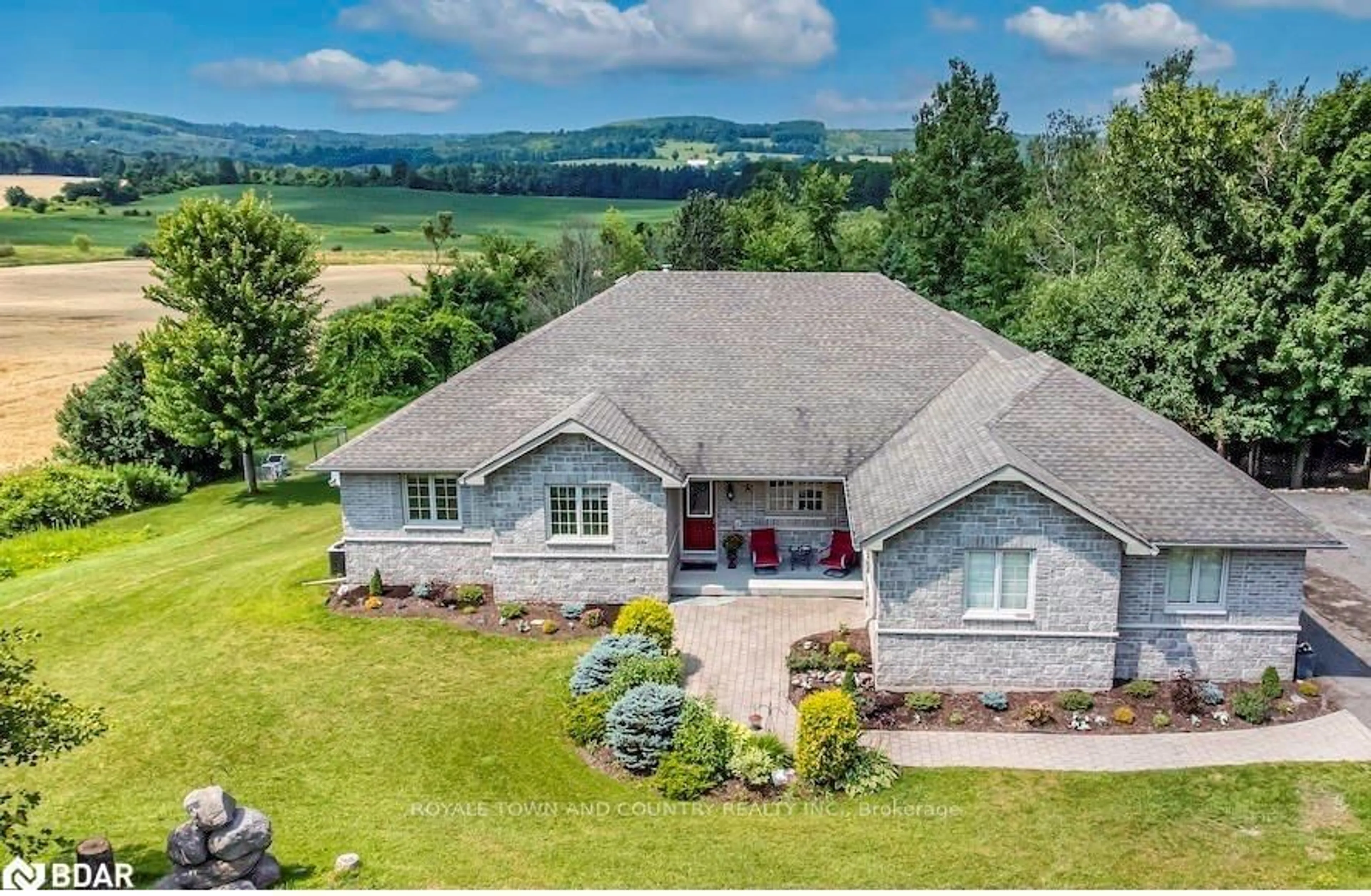 A pic from outside/outdoor area/front of a property/back of a property/a pic from drone, mountain view for 422 Highway 7A, Cavan Monaghan Ontario L0A 1C0