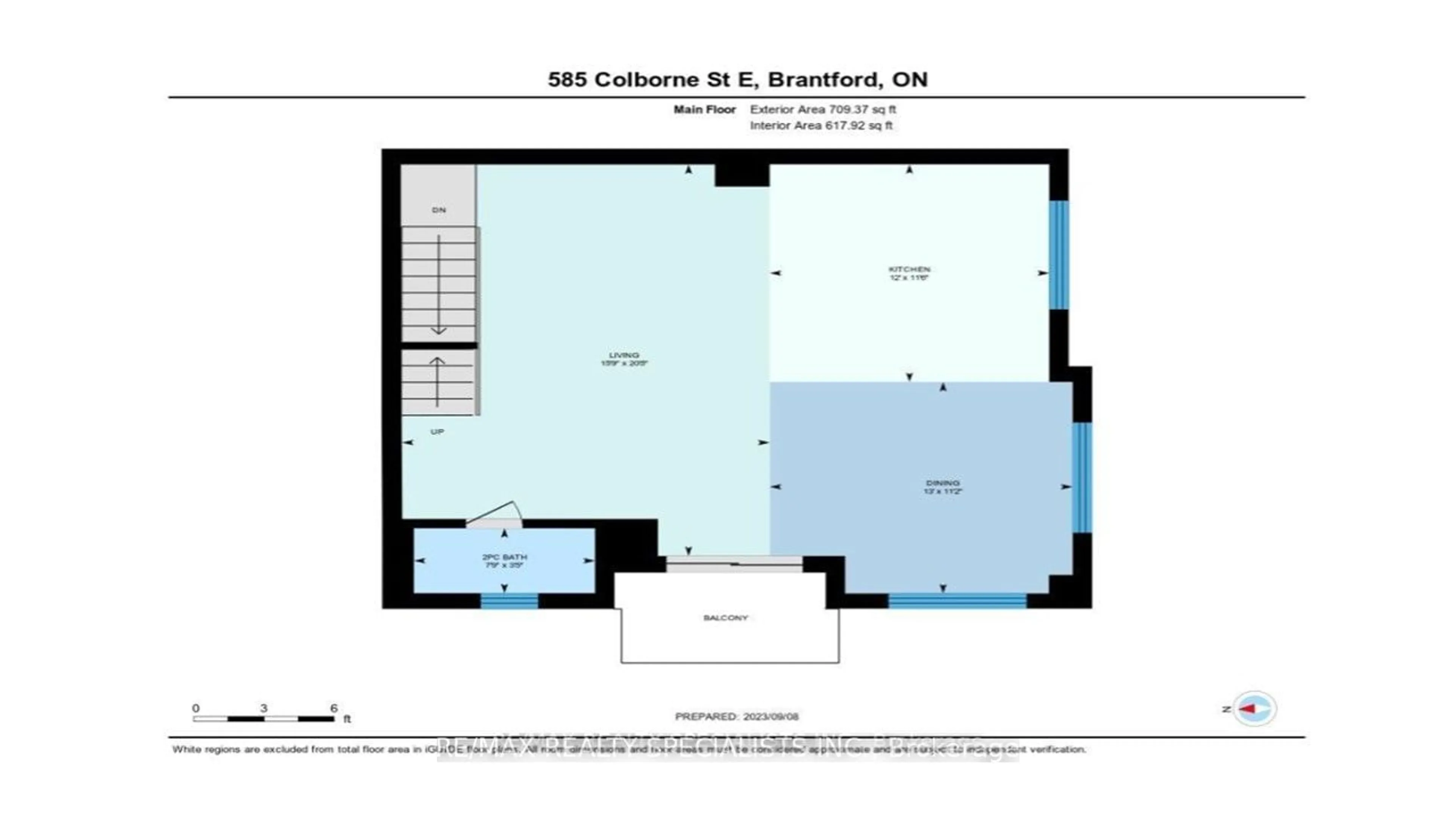 Floor plan for 585 Colborne St #601, Brantford Ontario N3S 0K4