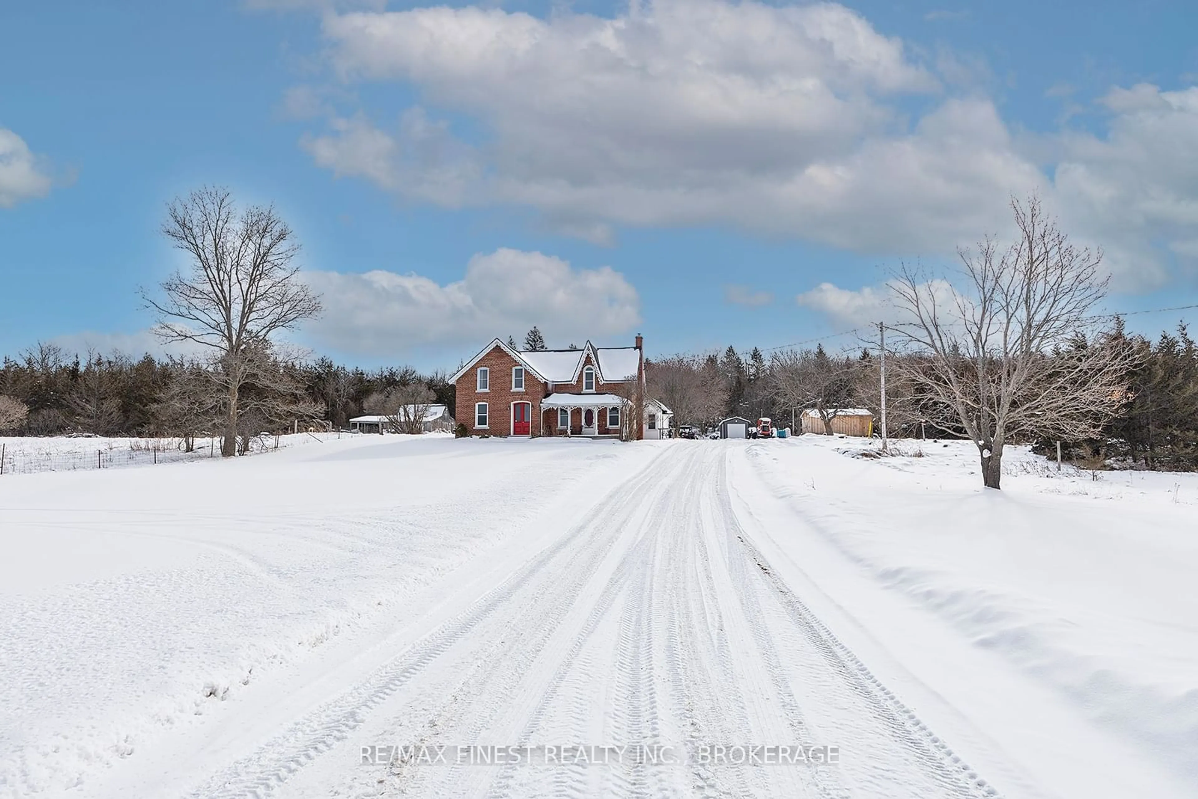 A pic from outside/outdoor area/front of a property/back of a property/a pic from drone, street for 3858 County Road 1, Stone Mills Ontario K0K 3N0