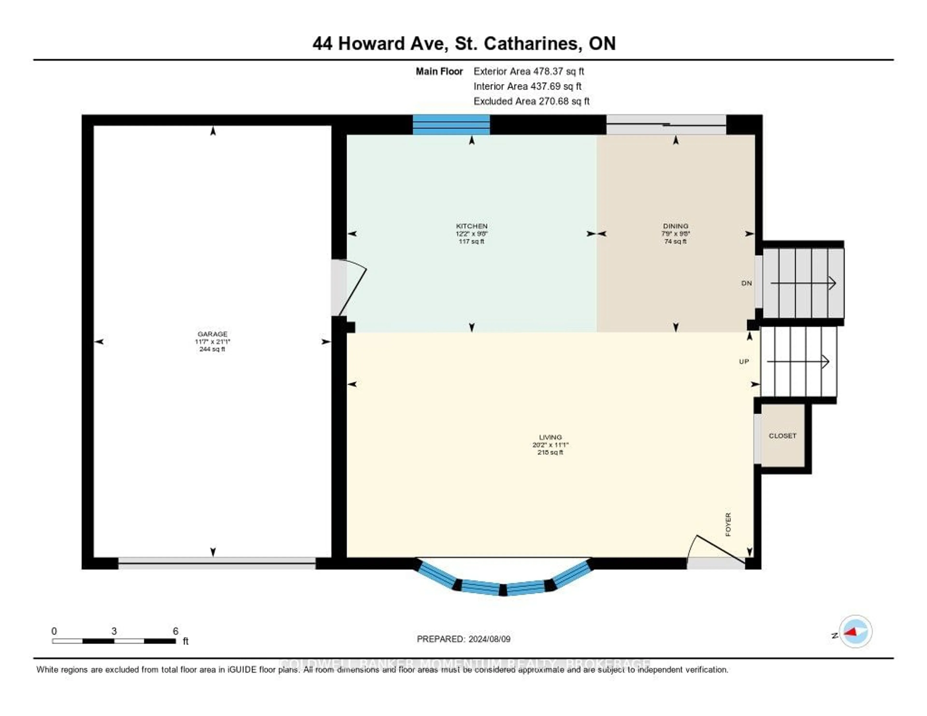 Floor plan for 44 HOWARD Ave, St. Catharines Ontario L2N 3X1