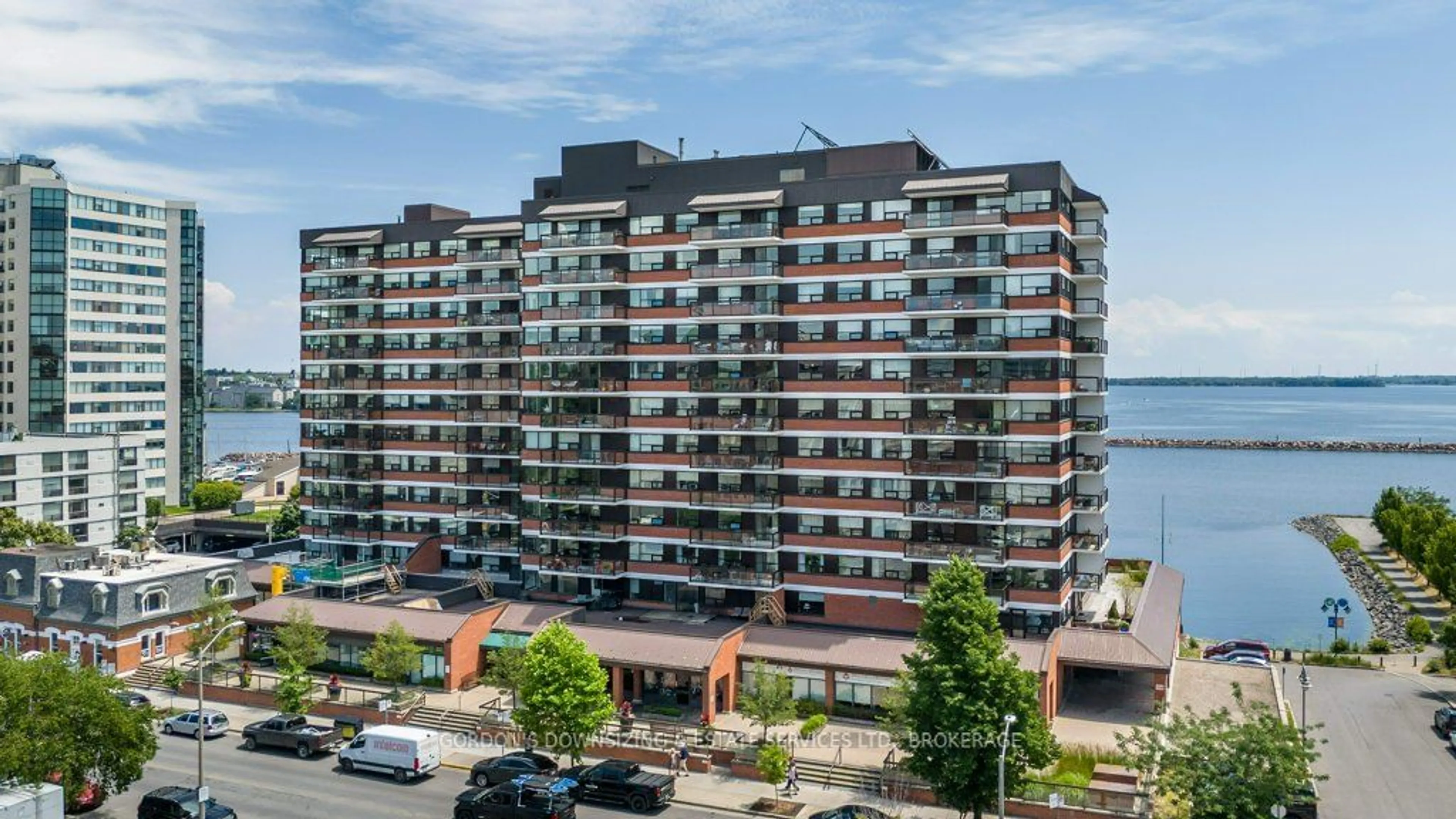 A pic from outside/outdoor area/front of a property/back of a property/a pic from drone, city buildings view from balcony for 165 ONTARIO St #408, Kingston Ontario K7L 2Y6