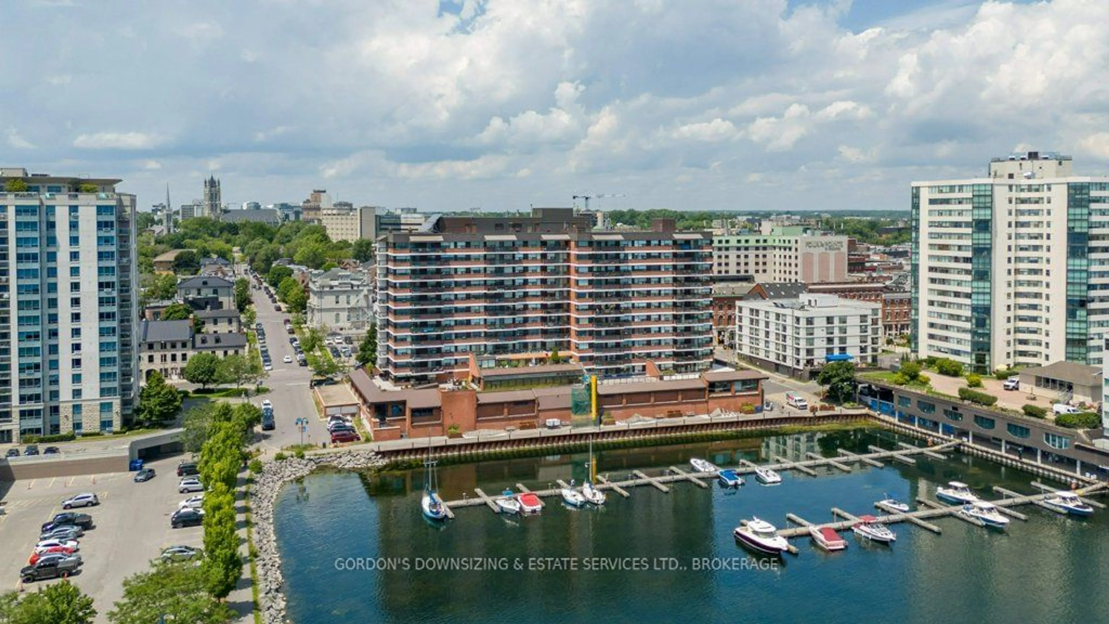 A pic from outside/outdoor area/front of a property/back of a property/a pic from drone, water/lake/river/ocean view for 165 ONTARIO St #408, Kingston Ontario K7L 2Y6