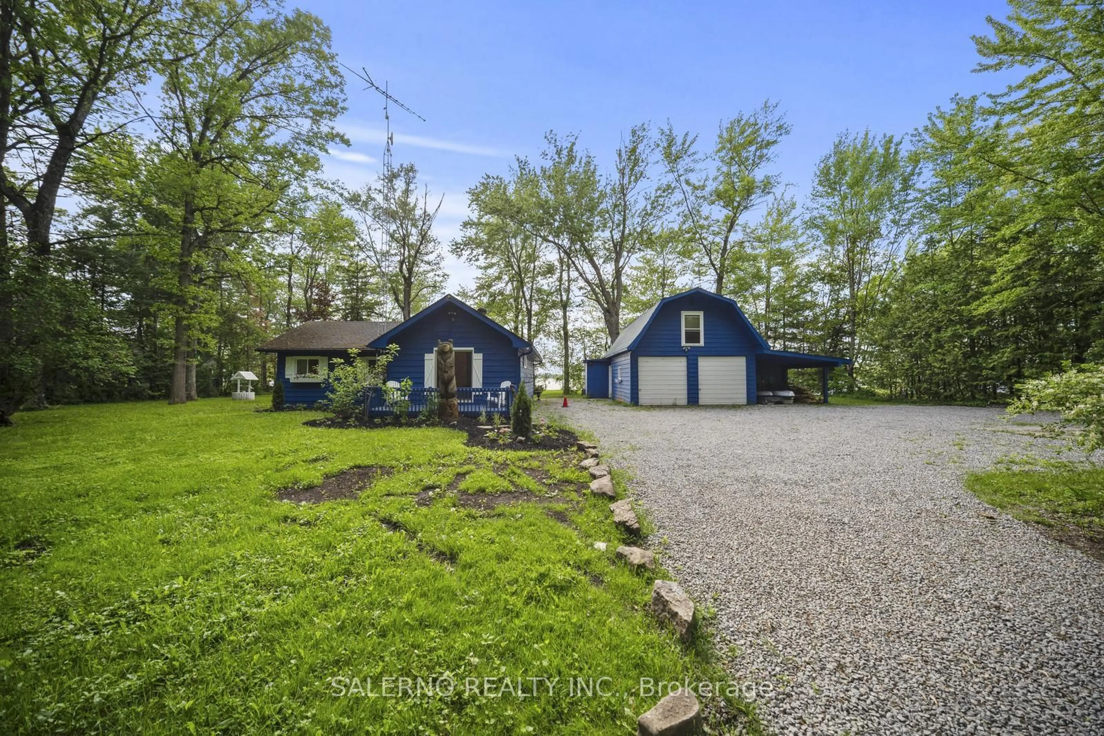 A pic from outside/outdoor area/front of a property/back of a property/a pic from drone, water/lake/river/ocean view for 161 Campbell Beach Rd, Kawartha Lakes Ontario L0K 1B0