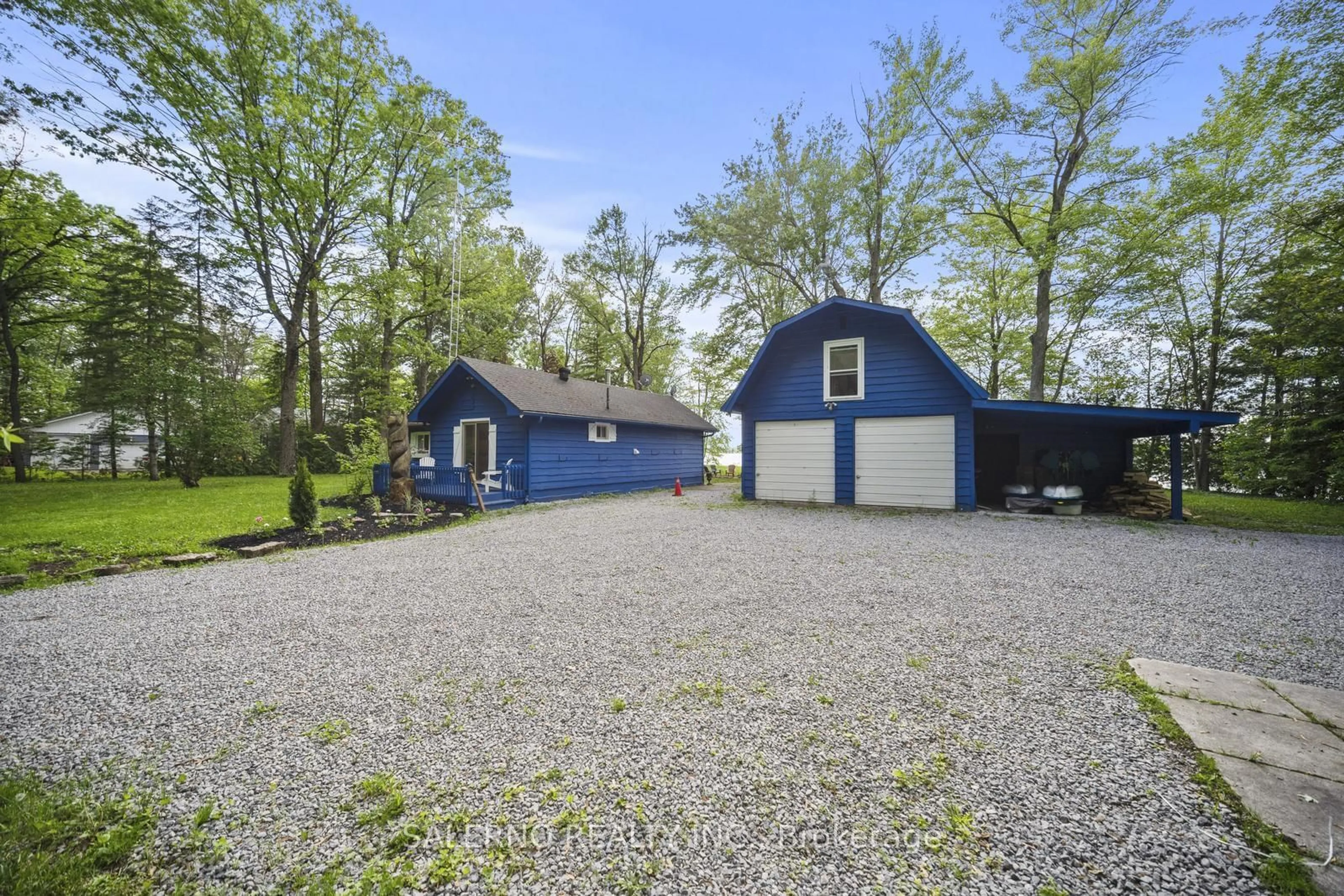 A pic from outside/outdoor area/front of a property/back of a property/a pic from drone, street for 161 Campbell Beach Rd, Kawartha Lakes Ontario L0K 1B0