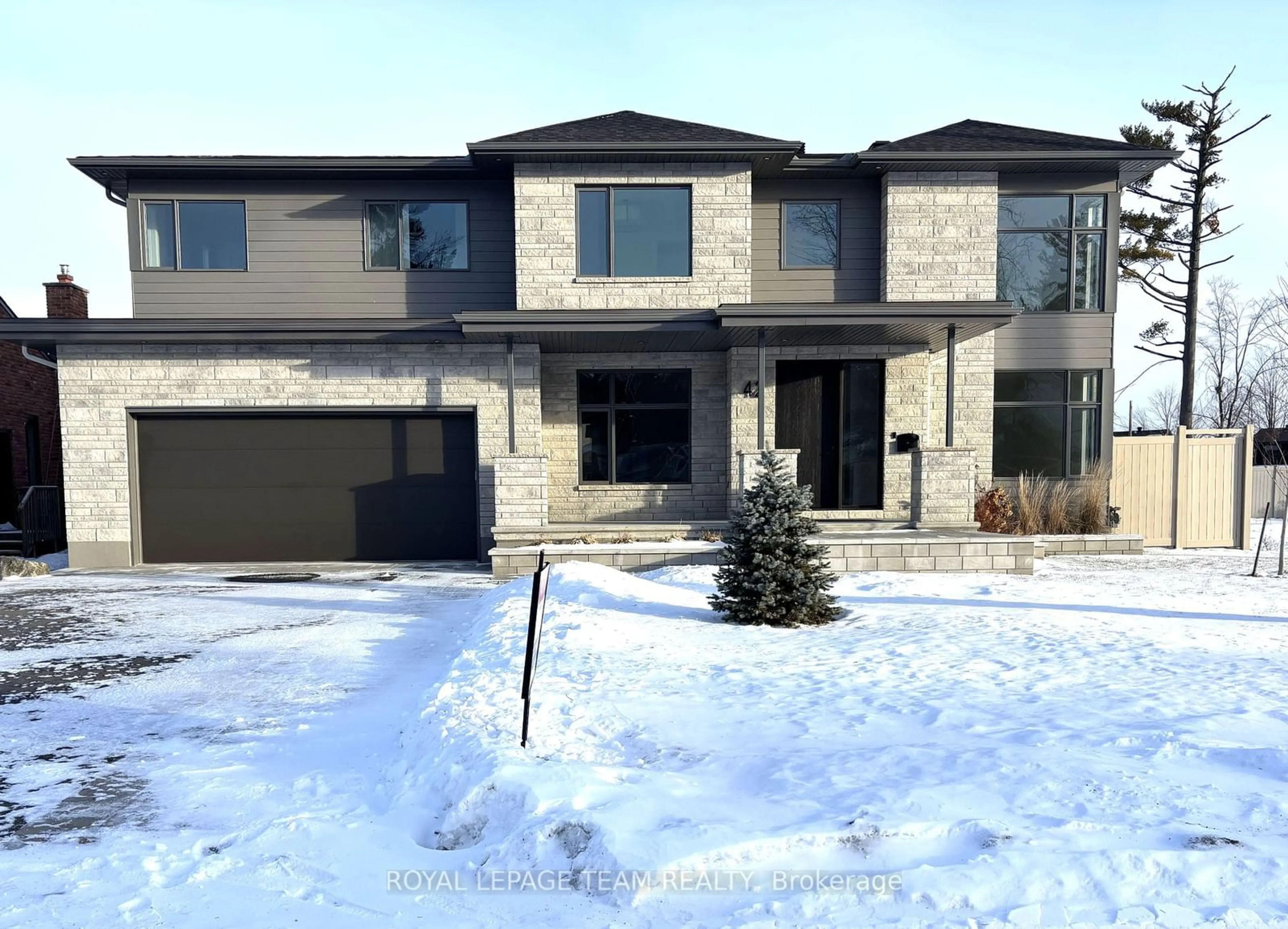 Home with brick exterior material, street for 42 & 44 PARKLAND Cres, South of Baseline to Knoxdale Ontario K2H 7W5