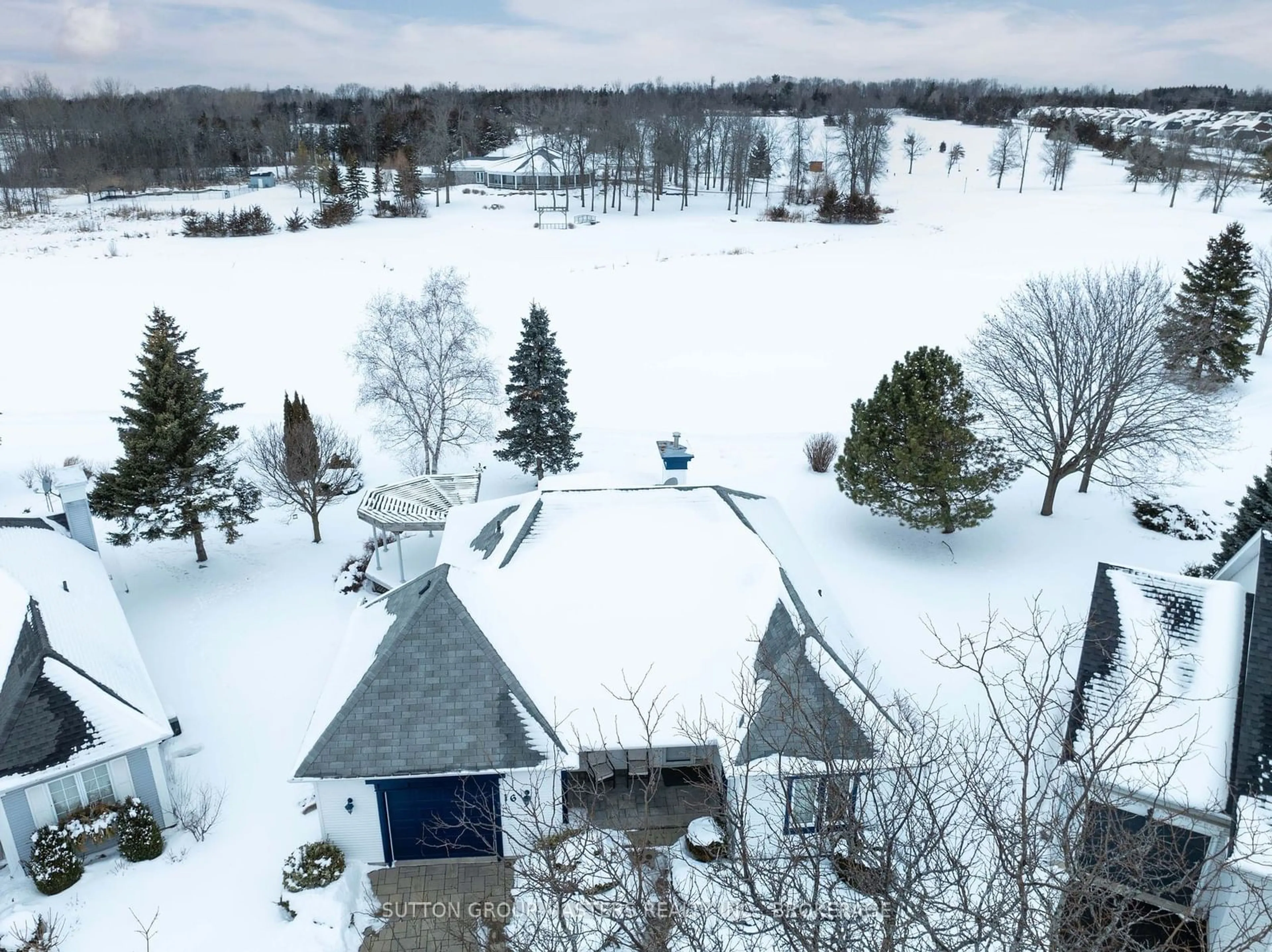 A pic from outside/outdoor area/front of a property/back of a property/a pic from drone, water/lake/river/ocean view for 16 King's Crt, Loyalist Ontario K0H 1G0