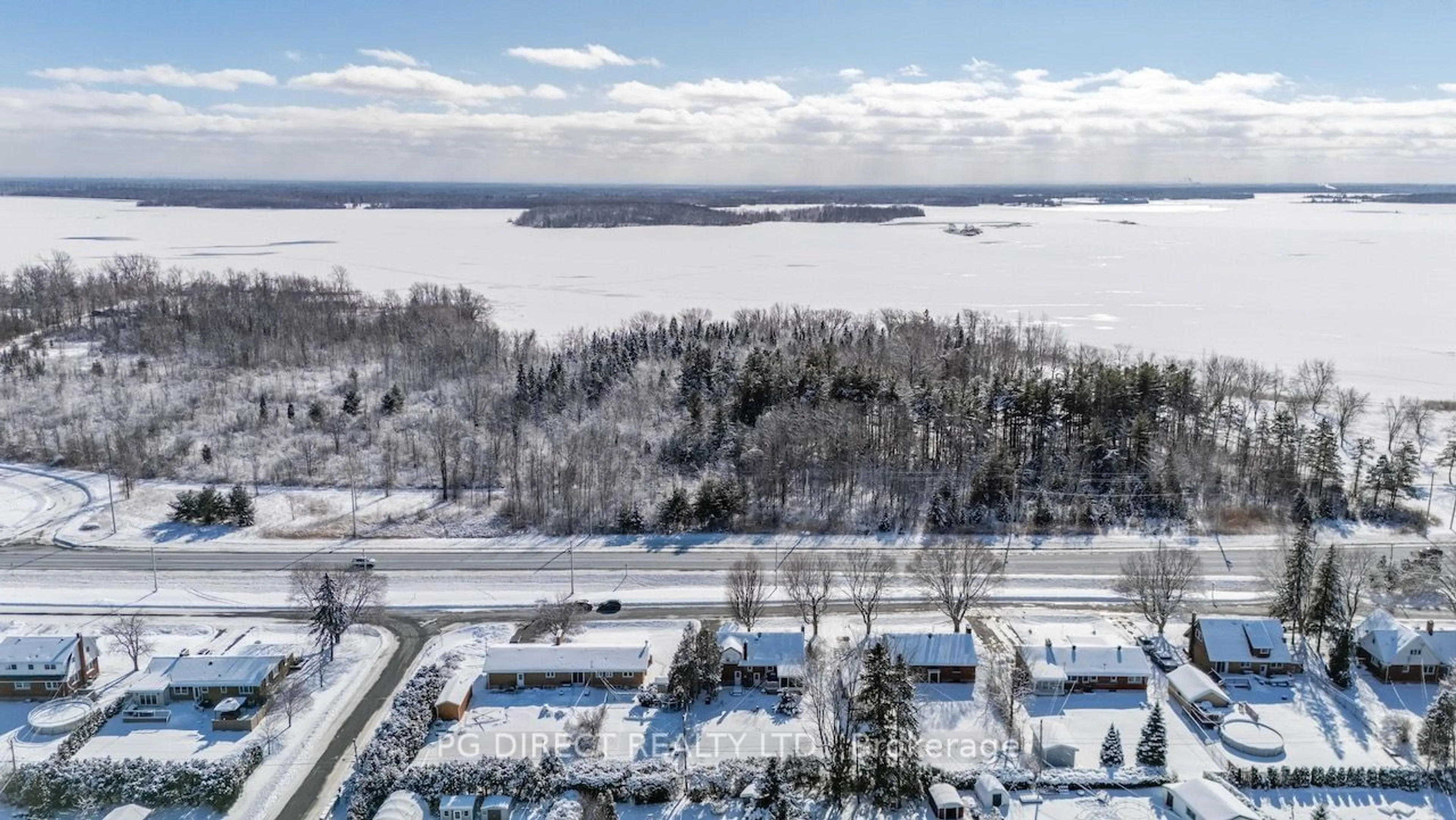 A pic from outside/outdoor area/front of a property/back of a property/a pic from drone, water/lake/river/ocean view for 95 Algonquin Ave, South Stormont Ontario K0C 1P0