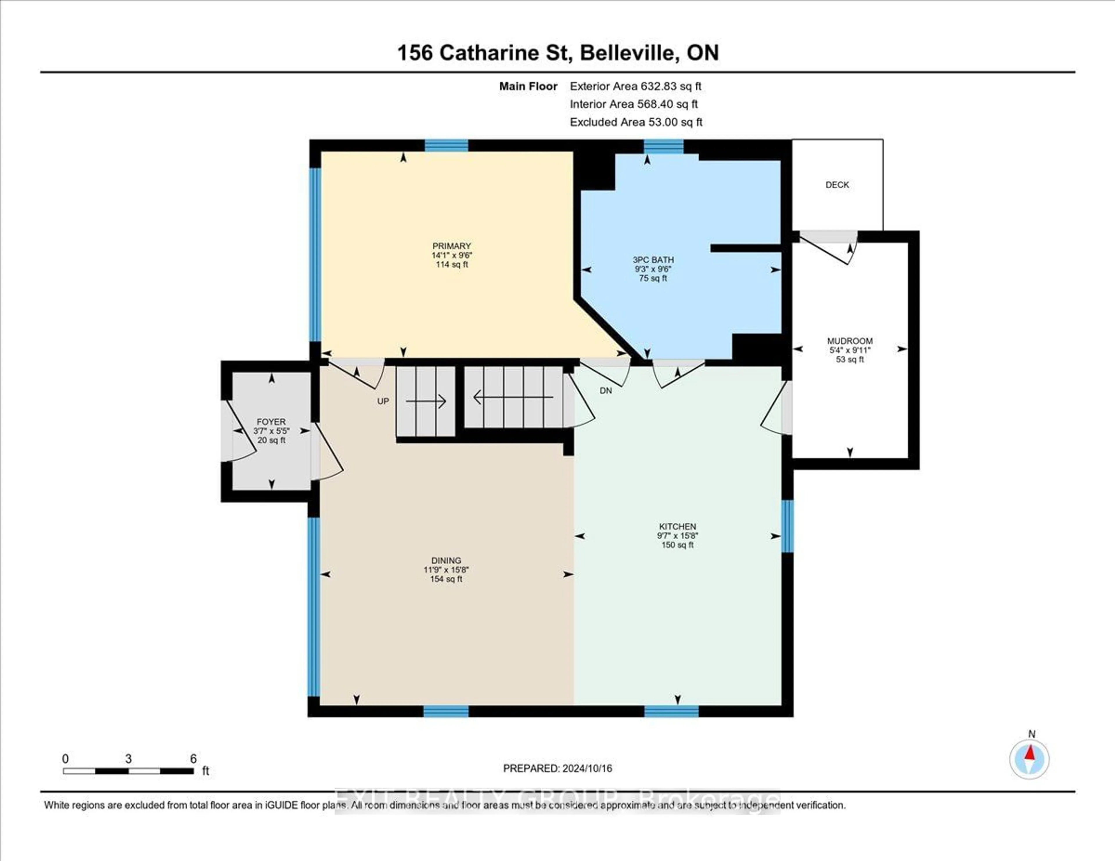 Floor plan for 156 Catharine St, Belleville Ontario K8P 1M8