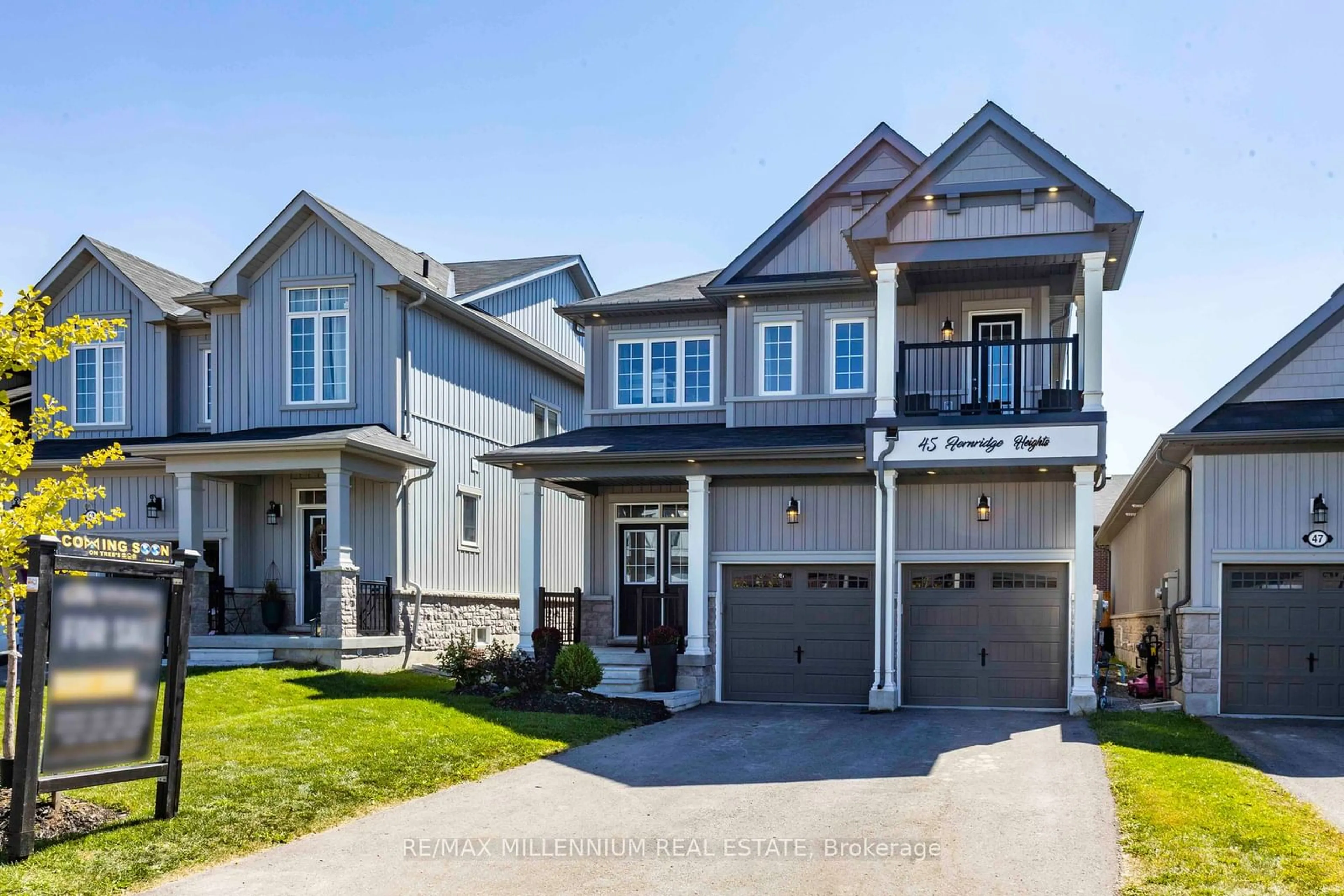 Home with brick exterior material, street for 45 Fernridge Hts, Cavan Monaghan Ontario L0A 1G0