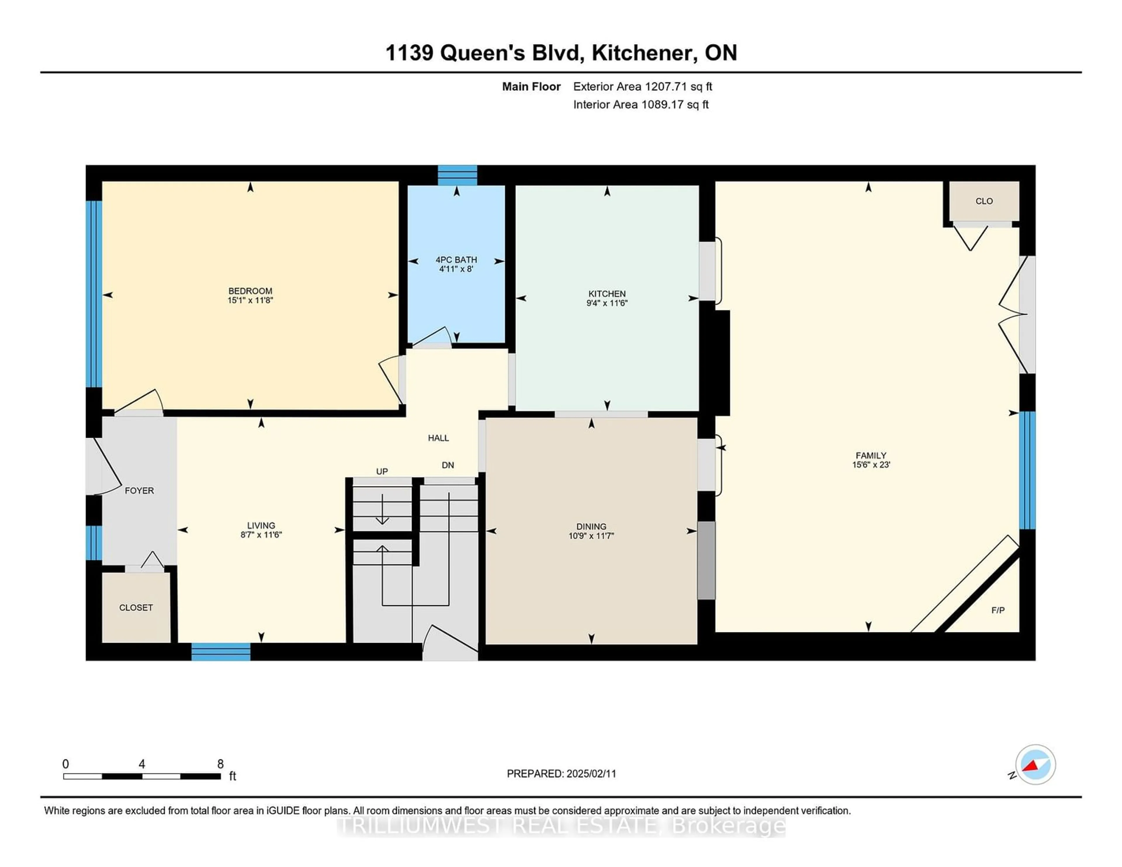 Floor plan for 1139 Queens Blvd, Kitchener Ontario N2M 1B9