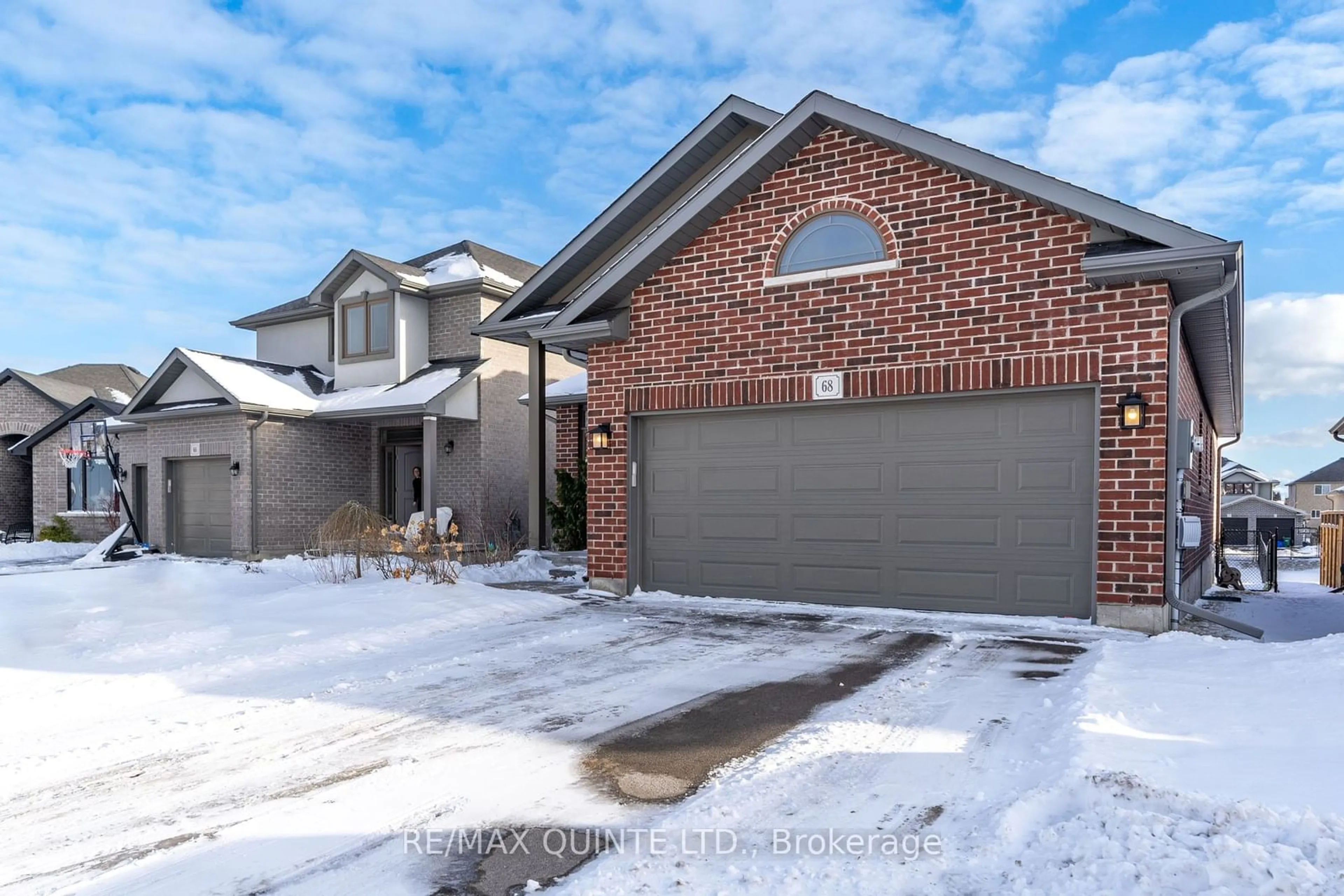 Home with brick exterior material, street for 68 Farmington Cres, Belleville Ontario K8N 9J8