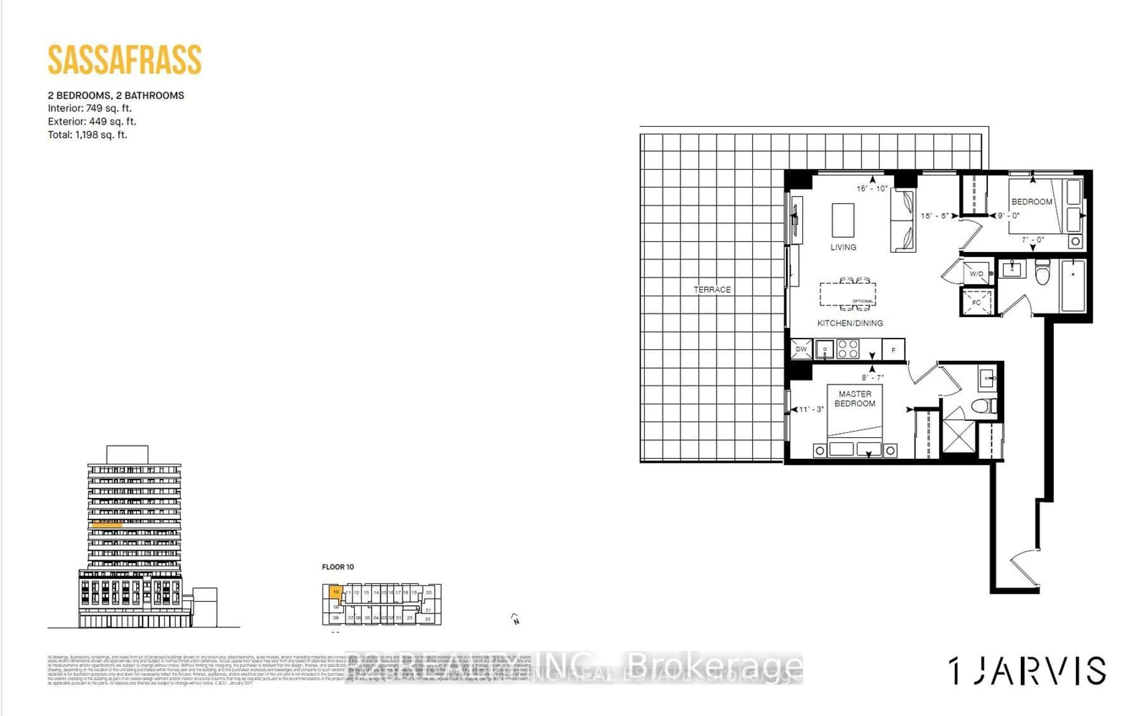 Floor plan for 1 Jarvis St #1010, Hamilton Ontario L8R 3J2