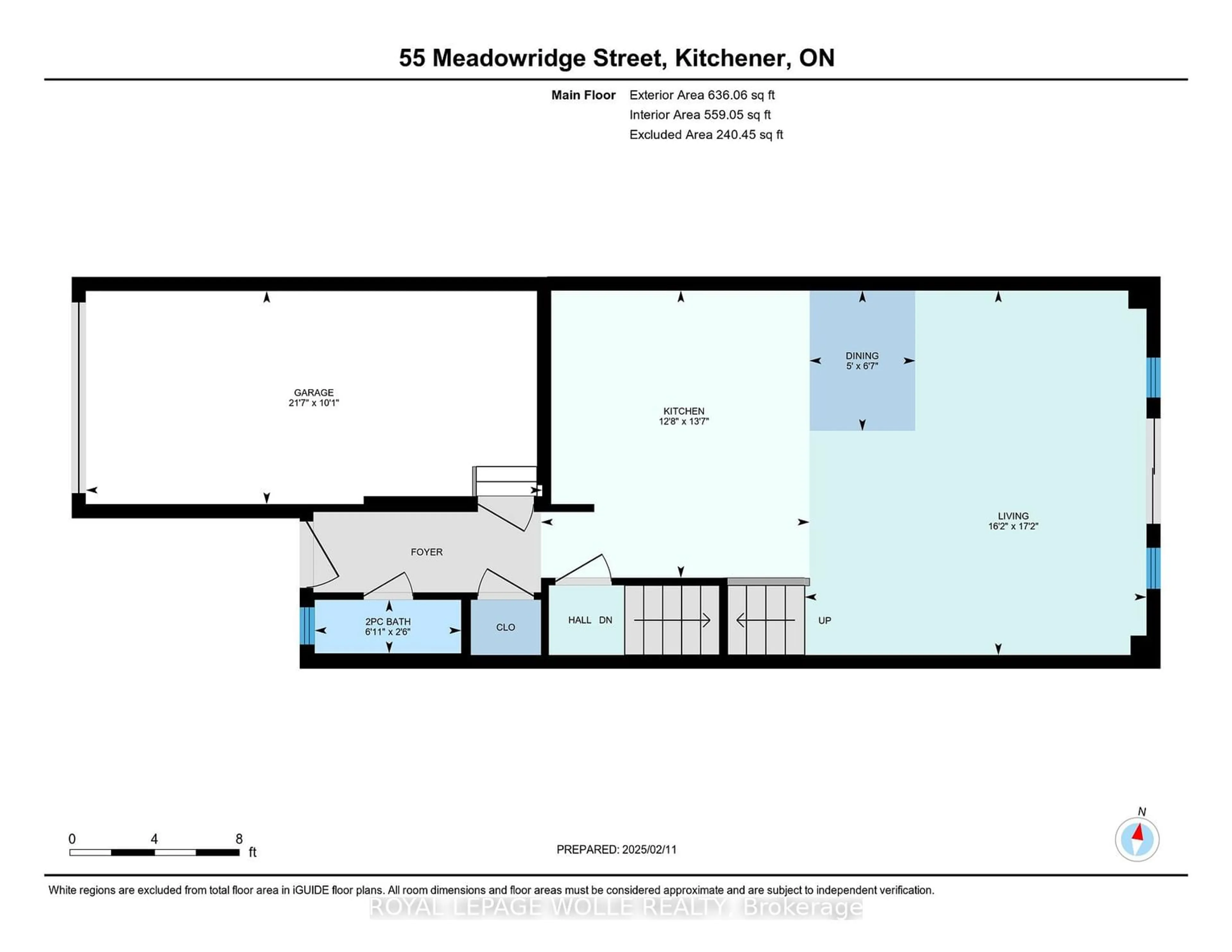 Floor plan for 55 Meadowridge St, Kitchener Ontario N2P 0E2