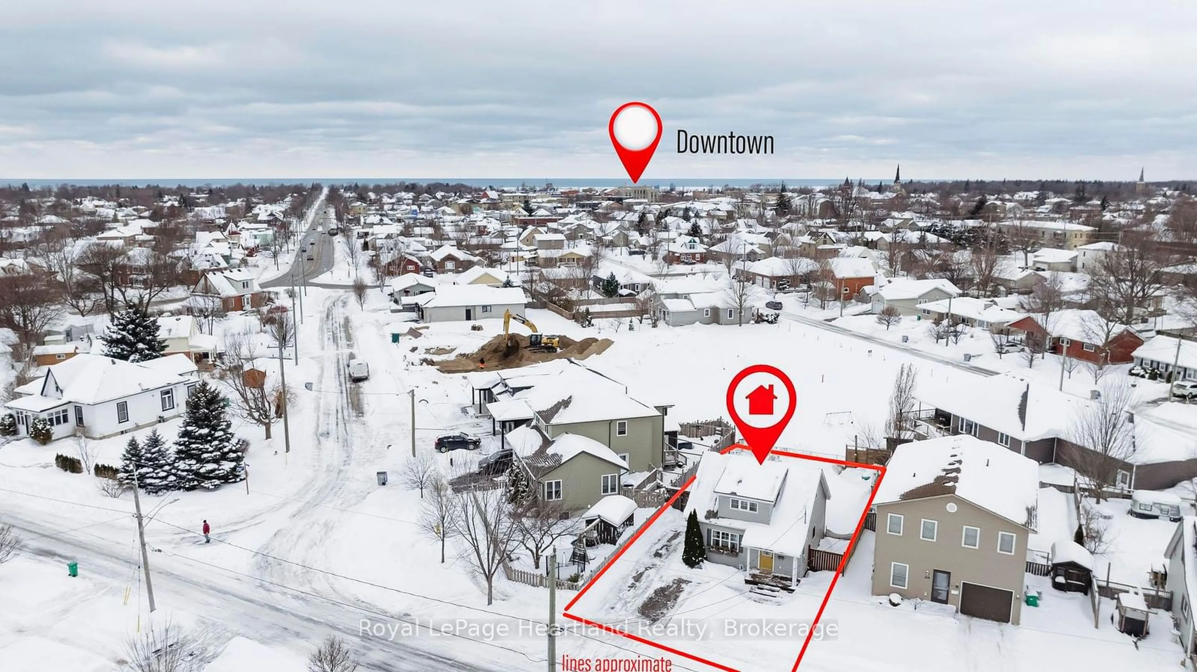 A pic from outside/outdoor area/front of a property/back of a property/a pic from drone, street for 217 Picton St, Goderich Ontario N7A 1K1