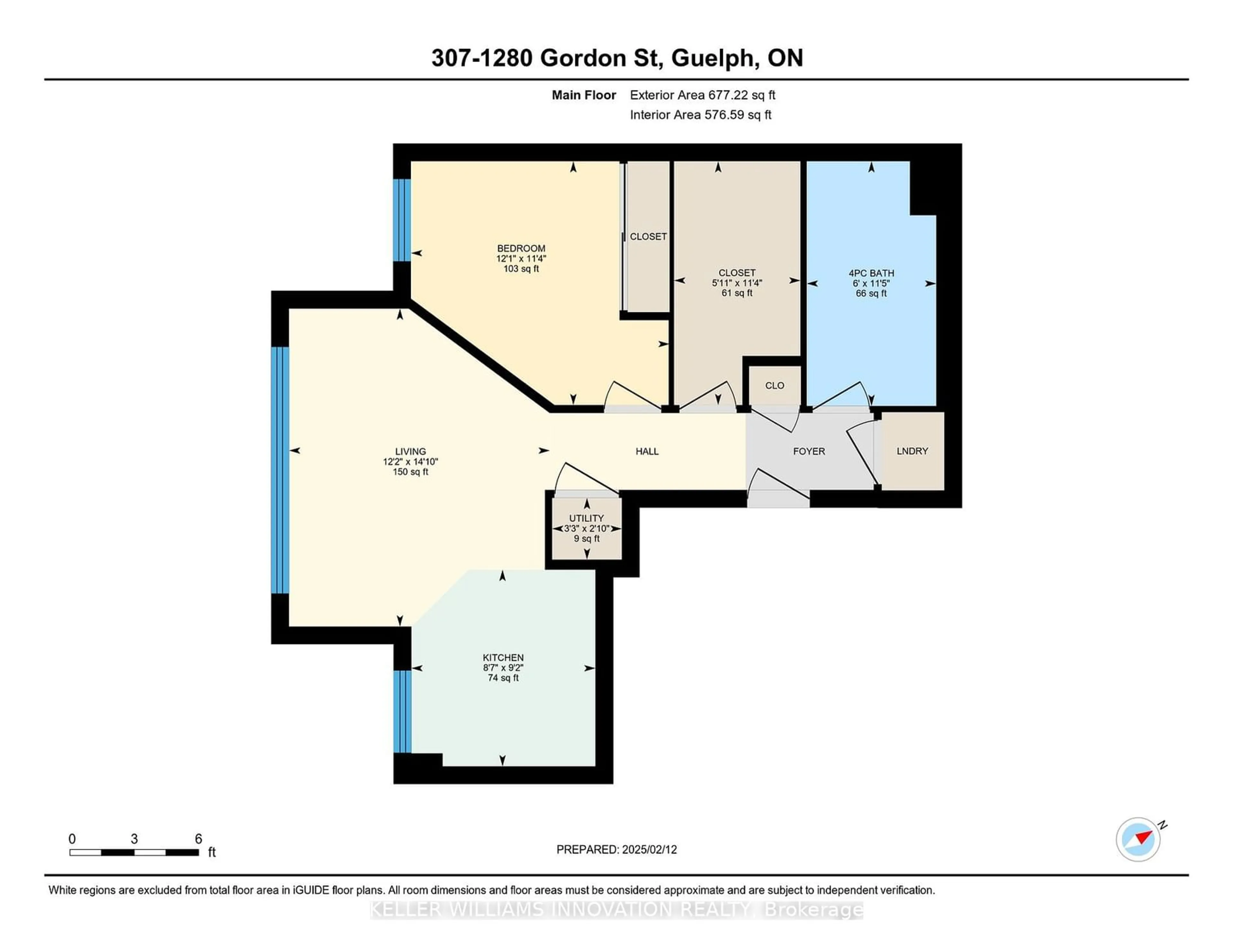 Floor plan for 1280 Gordon St #307, Guelph Ontario N1L 0N6