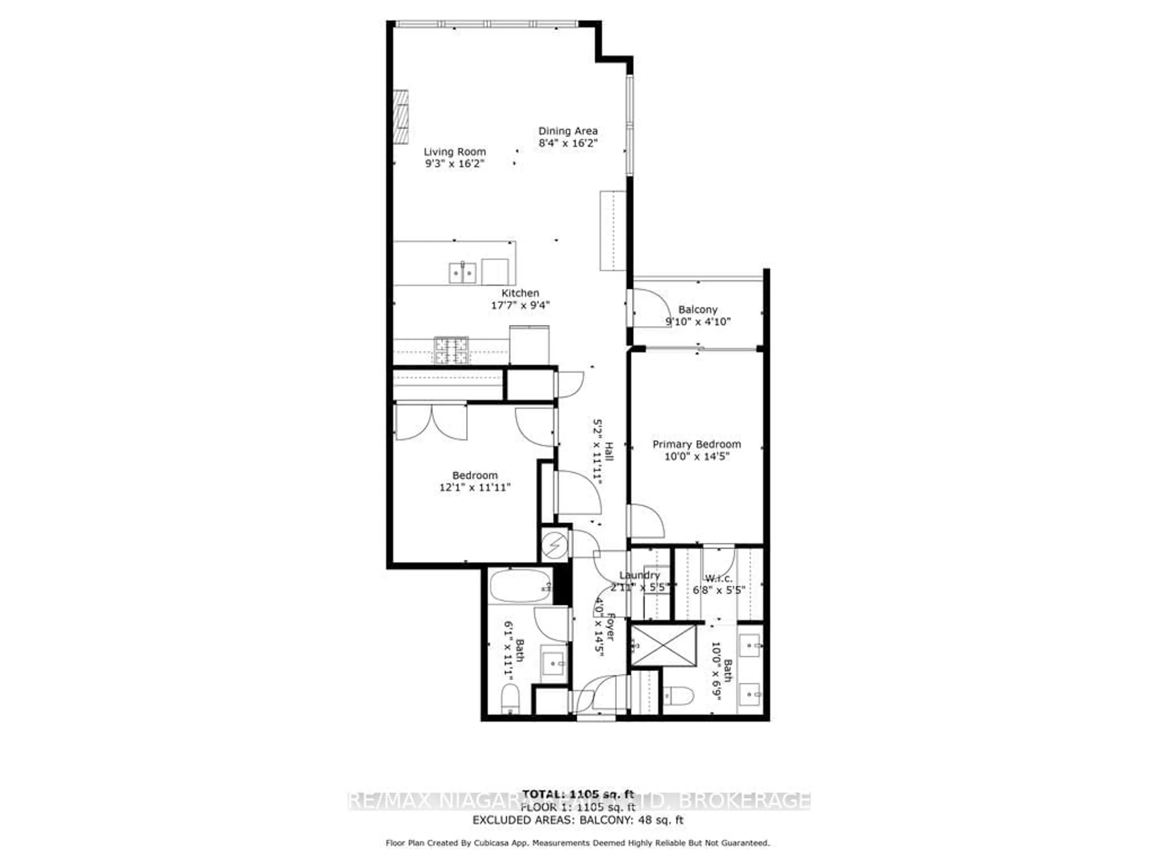 Floor plan for 57 Lakeport Rd #302, St. Catharines Ontario L2N 4P6