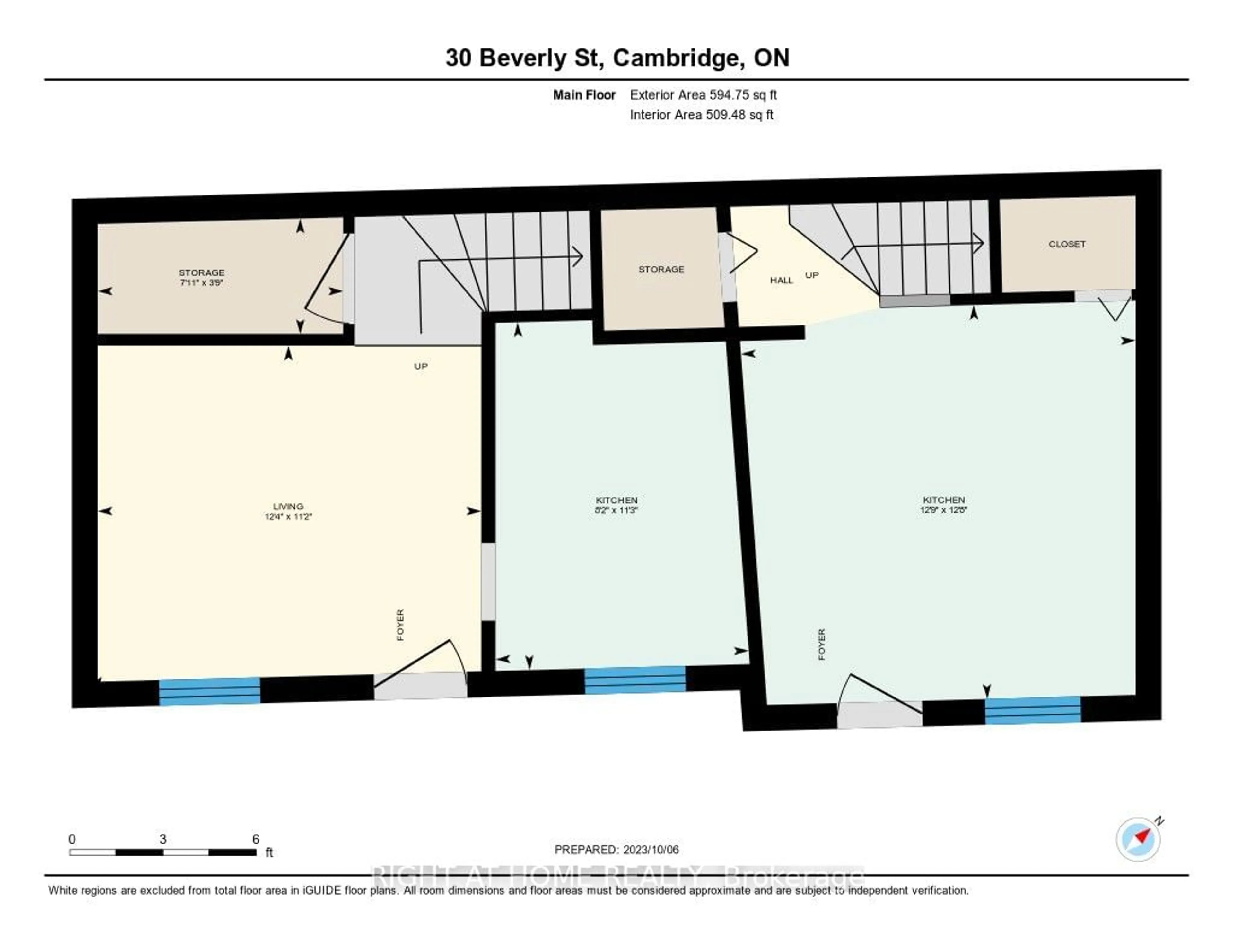 Floor plan for 30-32 Beverly St, Cambridge Ontario N1R 3Z5