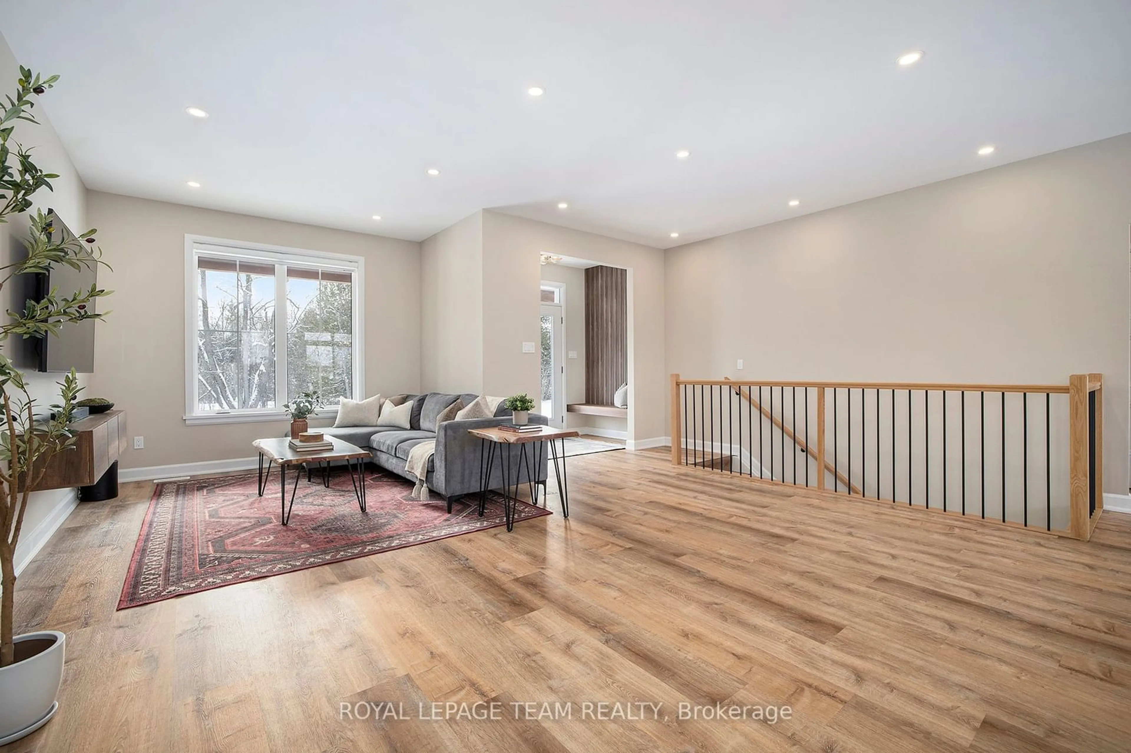 Living room with furniture, wood/laminate floor for 384 Kings Creek Rd, Beckwith Ontario K0A 1B0