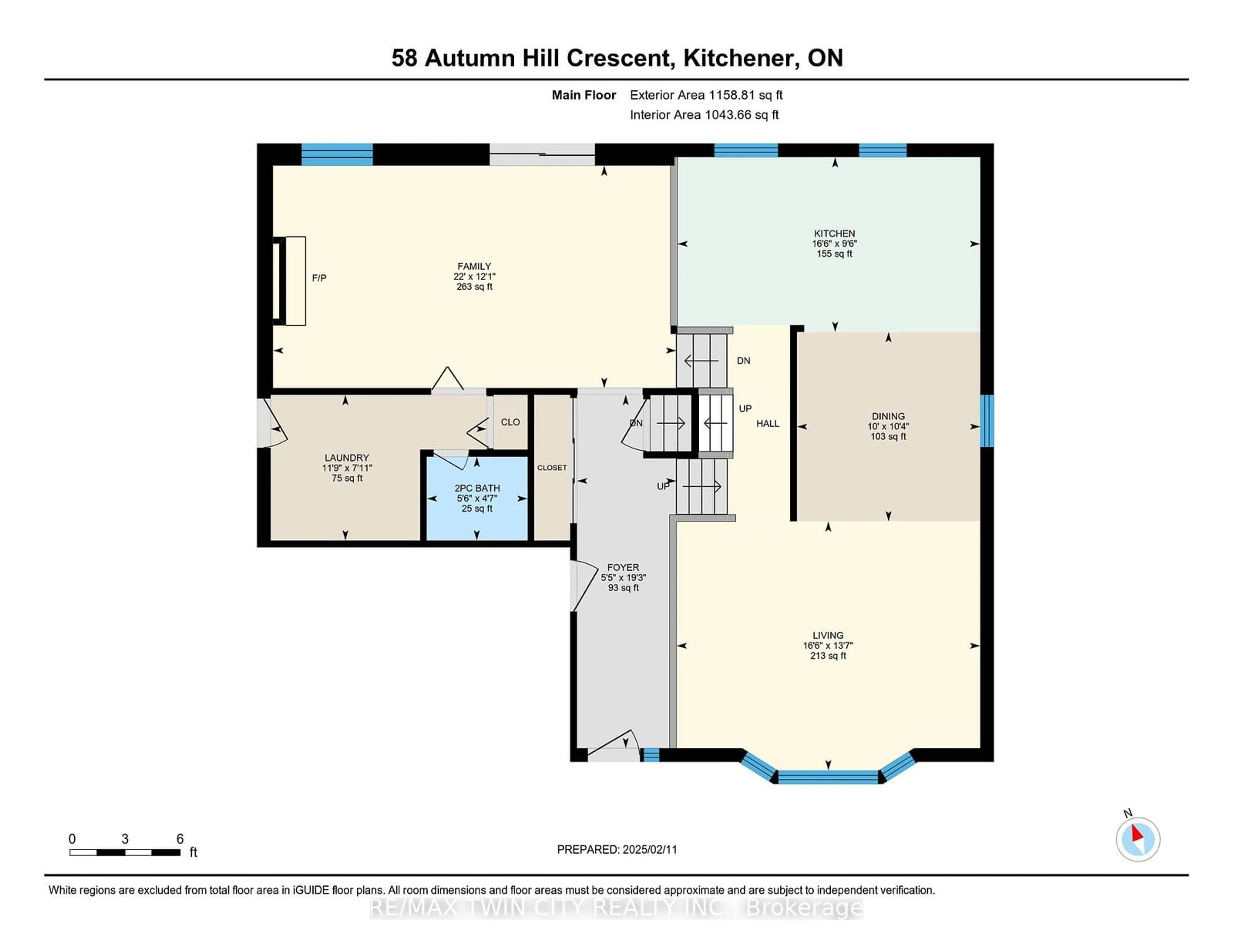 Floor plan for 58 Autumn Hill Cres, Kitchener Ontario N2N 1K6