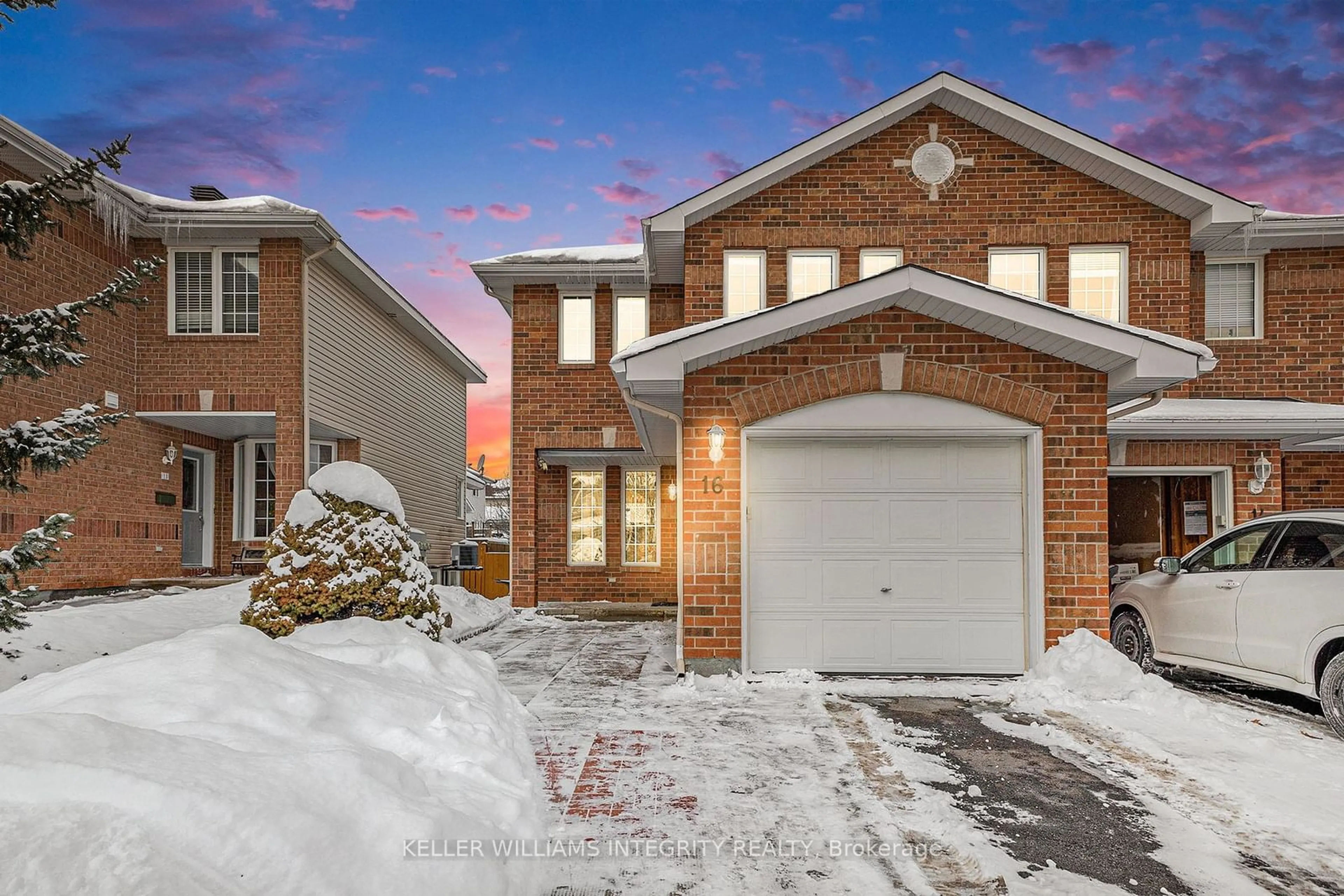 Home with brick exterior material, street for 16 Woliston Cres, Kanata Ontario K2W 1G6