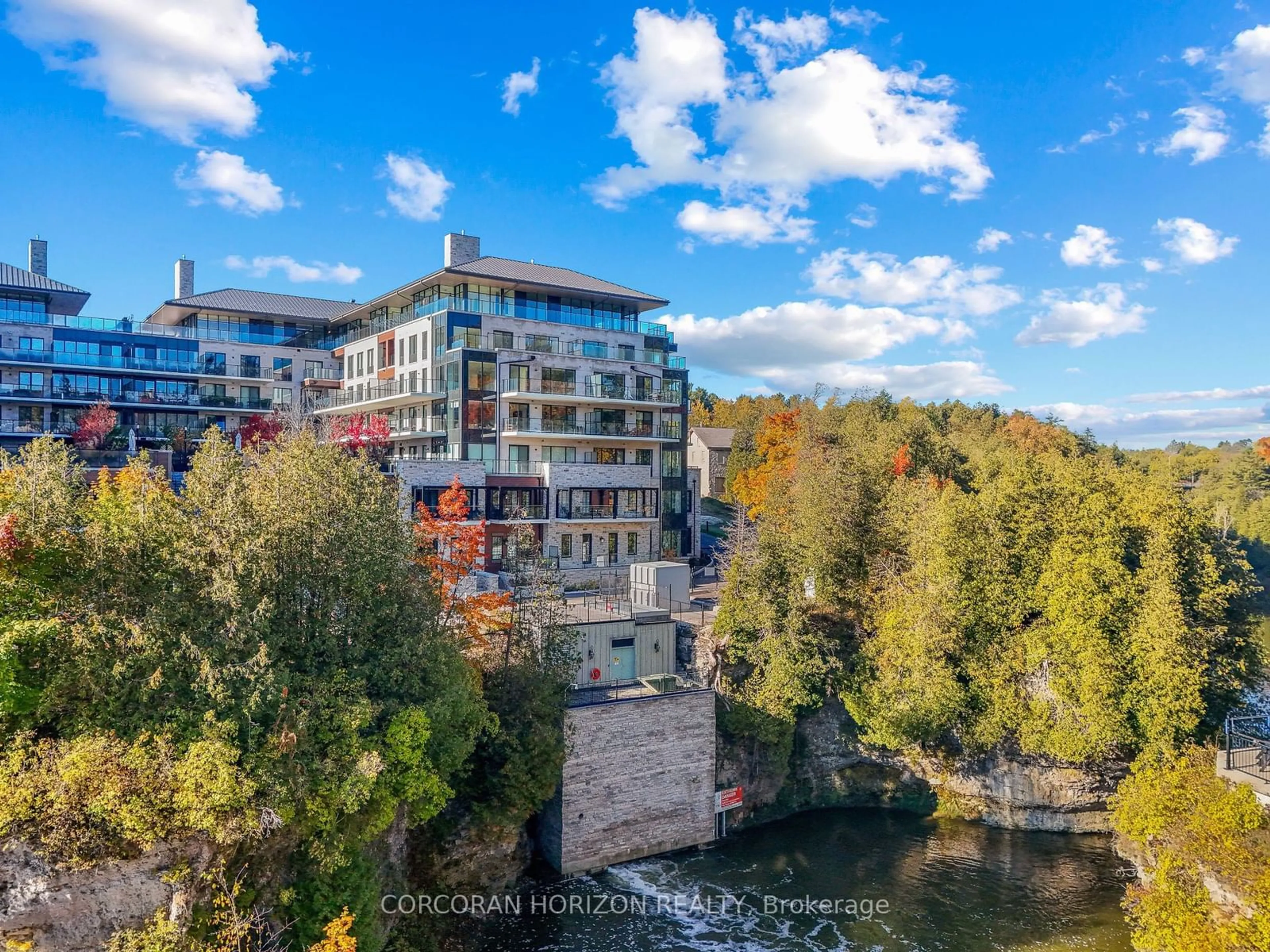 A pic from outside/outdoor area/front of a property/back of a property/a pic from drone, water/lake/river/ocean view for 6523 Wellington 7 Rd #RS127, Centre Wellington Ontario N0B 1S0