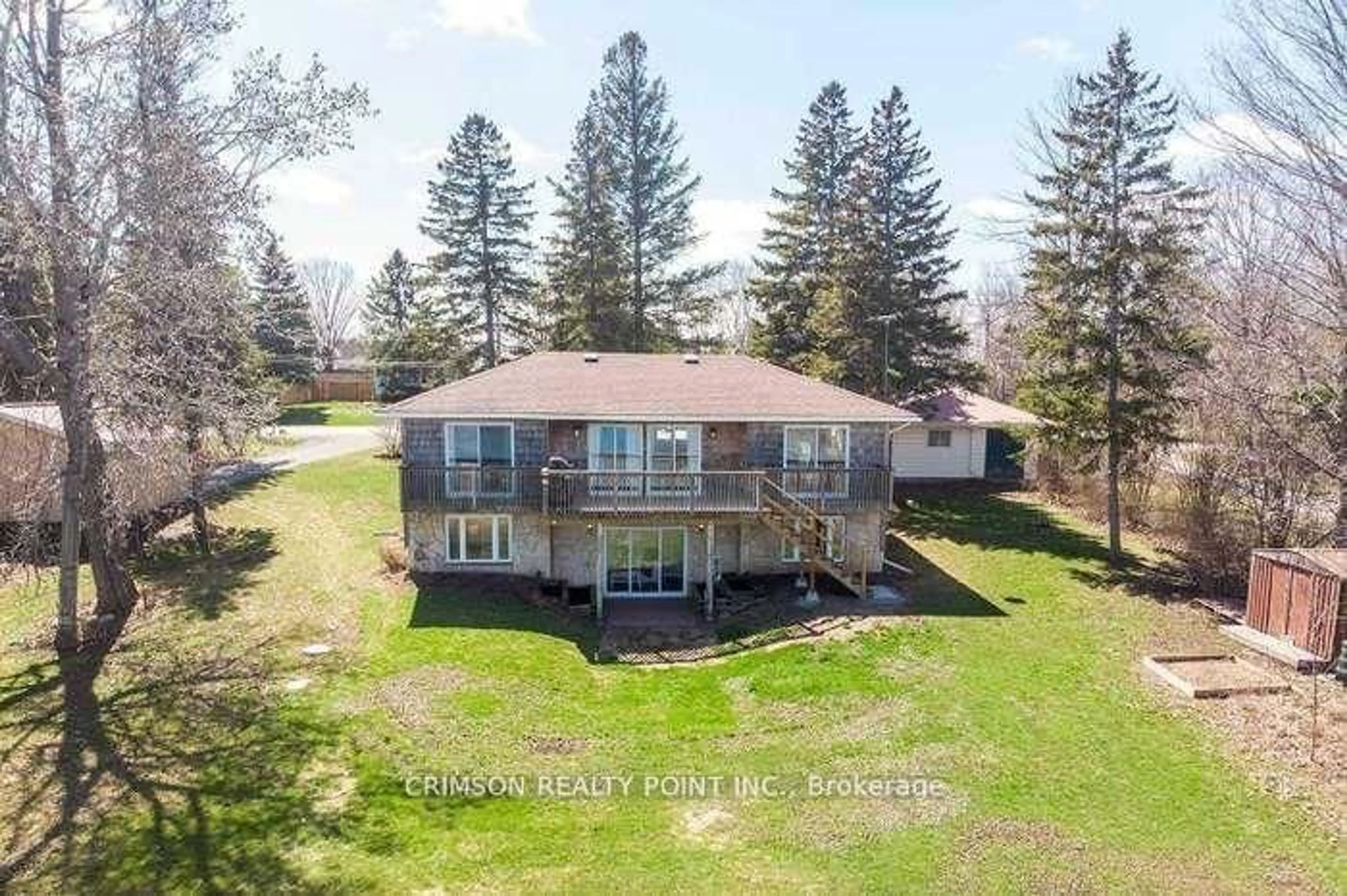 A pic from outside/outdoor area/front of a property/back of a property/a pic from drone, water/lake/river/ocean view for 17 Shelley Dr, Kawartha Lakes Ontario K0M 2C0