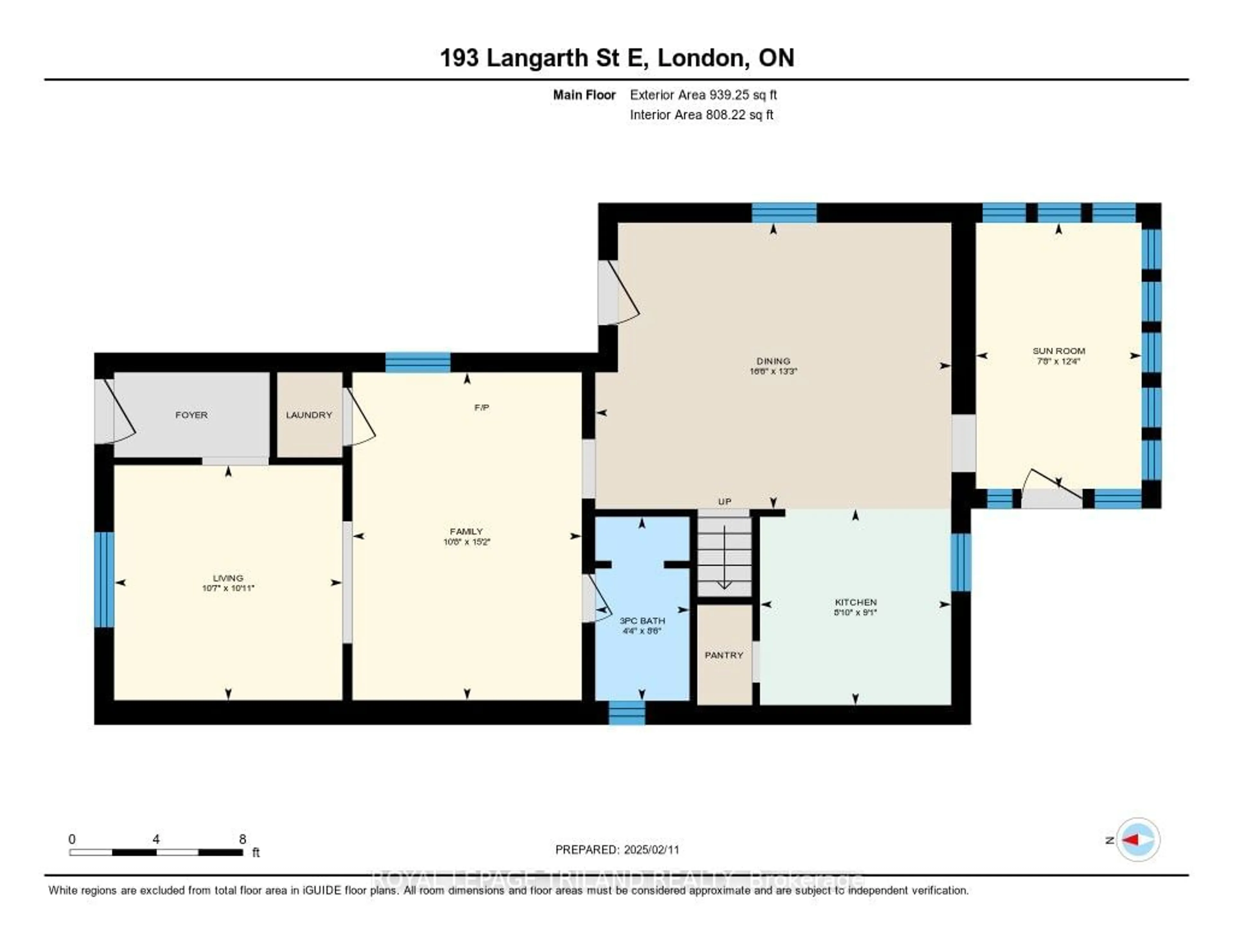 Floor plan for 193 Langarth St, London Ontario N6C 1Z4