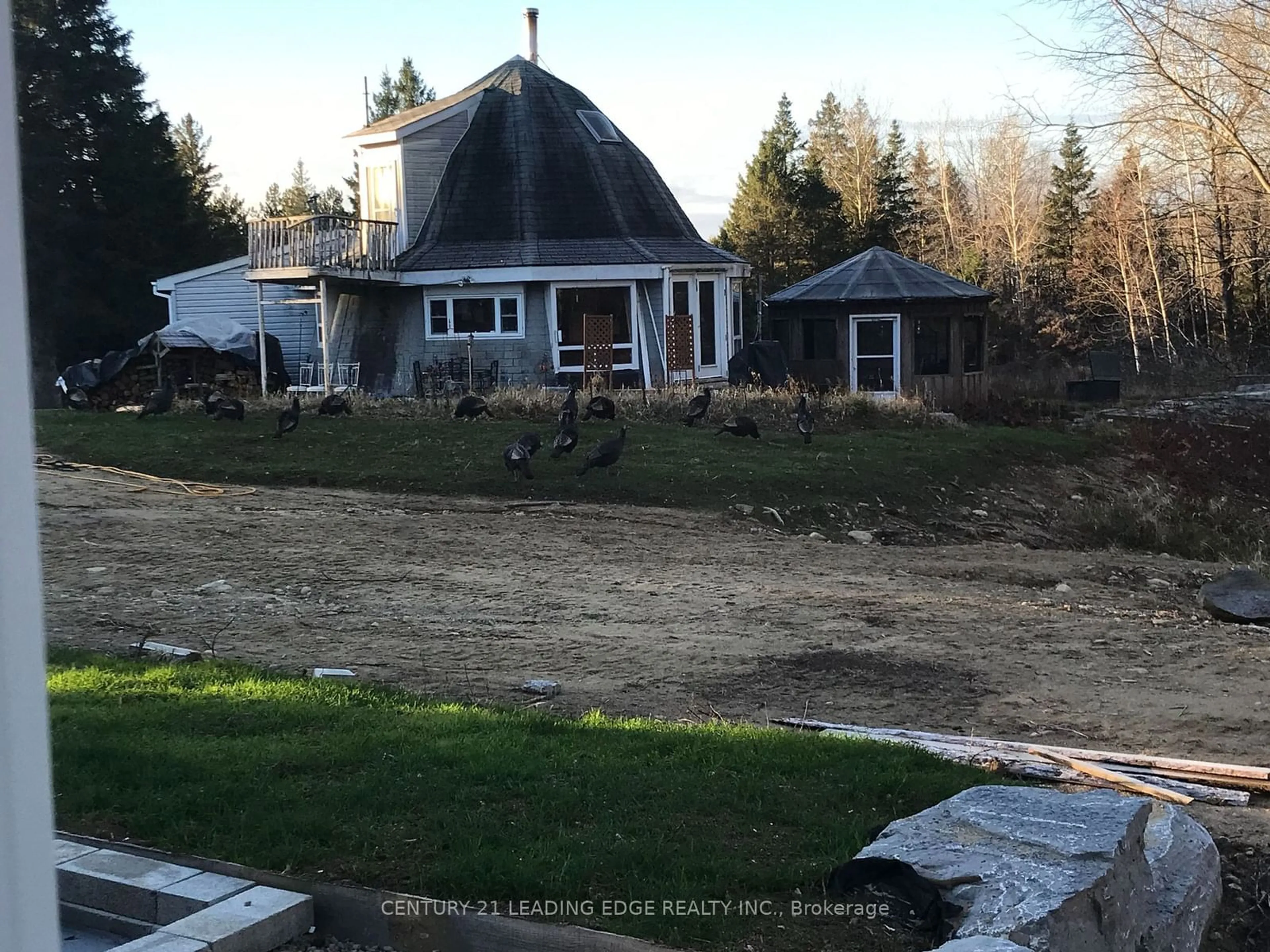 A pic from outside/outdoor area/front of a property/back of a property/a pic from drone, unknown for 1568 Ritchie Falls Rd, Minden Hills Ontario K0M 2K0