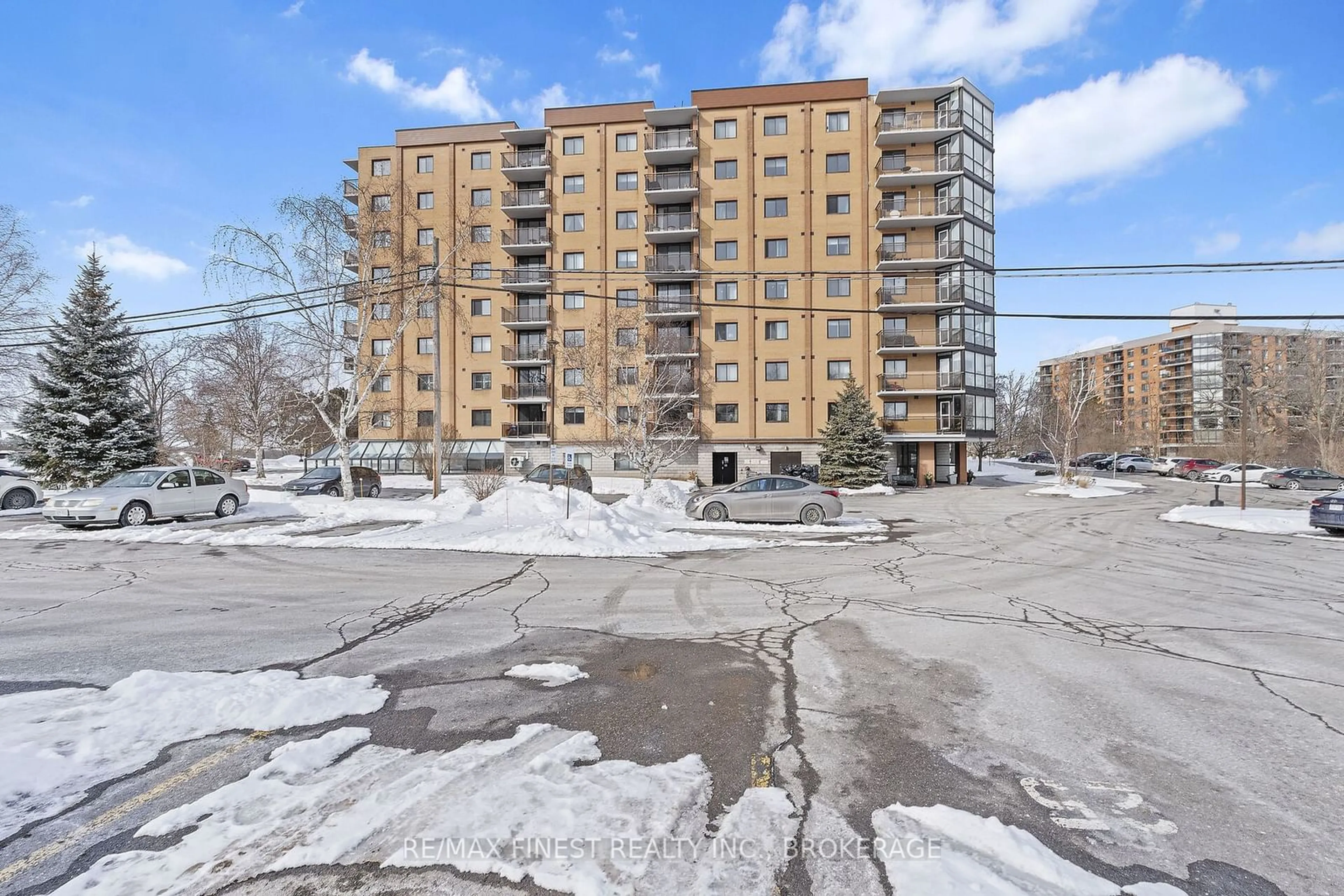 A pic from outside/outdoor area/front of a property/back of a property/a pic from drone, building for 120 Barrett Crt #503, Kingston Ontario K7L 5H6