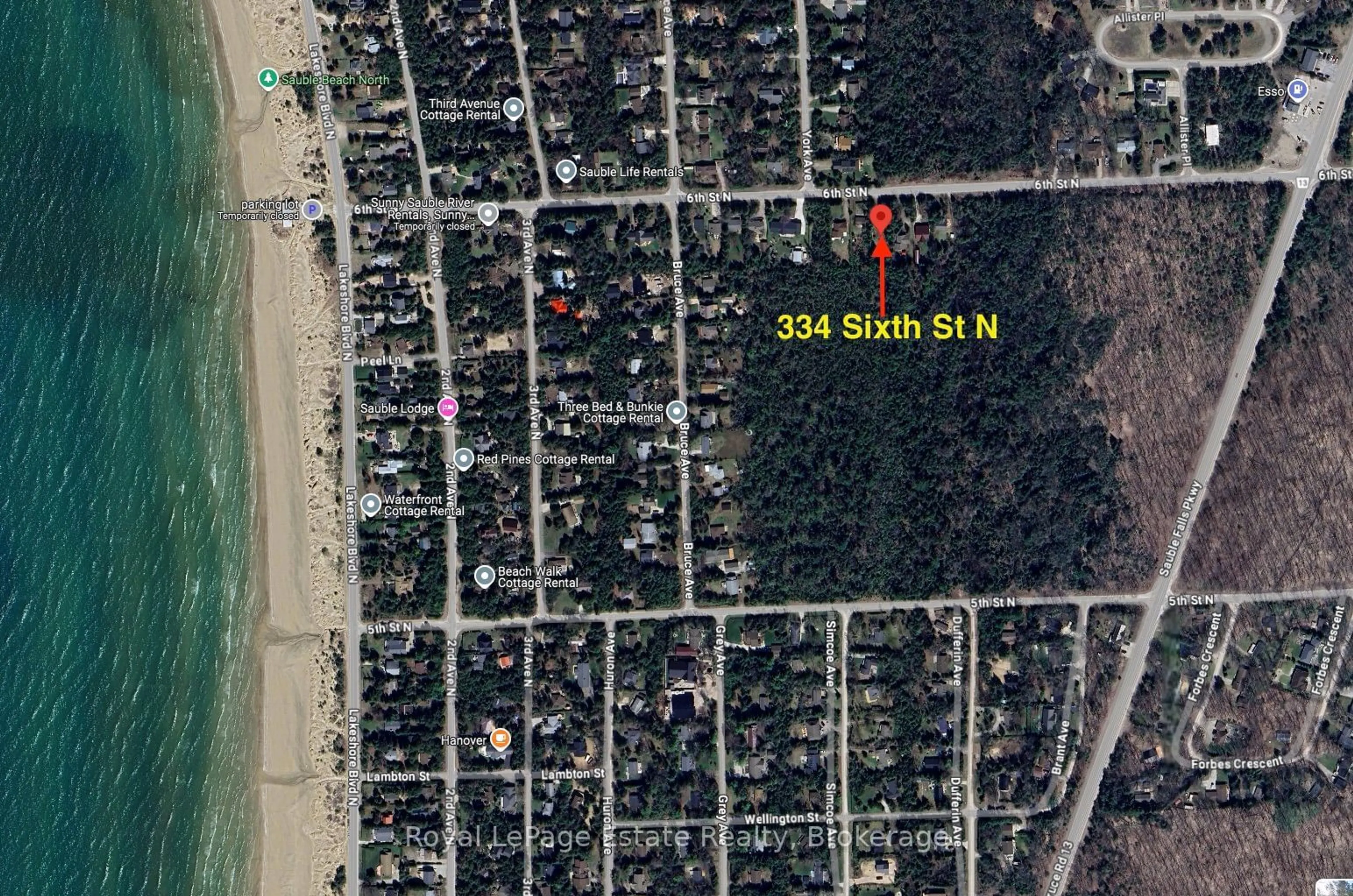 Picture of a map for 334 Sixth St, South Bruce Peninsula Ontario N0H 2G0