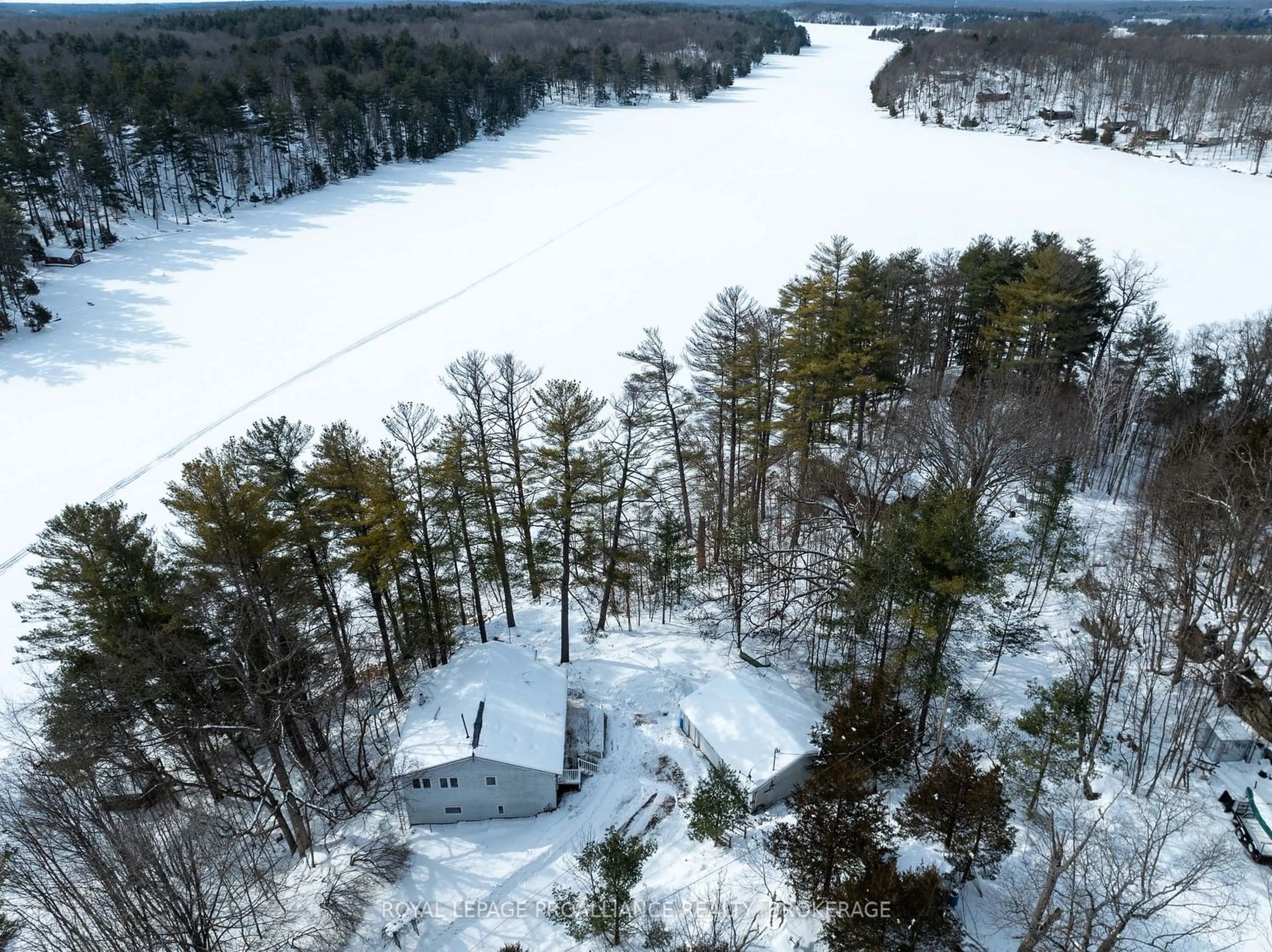 A pic from outside/outdoor area/front of a property/back of a property/a pic from drone, water/lake/river/ocean view for 182A Brooks Point Rd, Rideau Lakes Ontario K0G 1E0