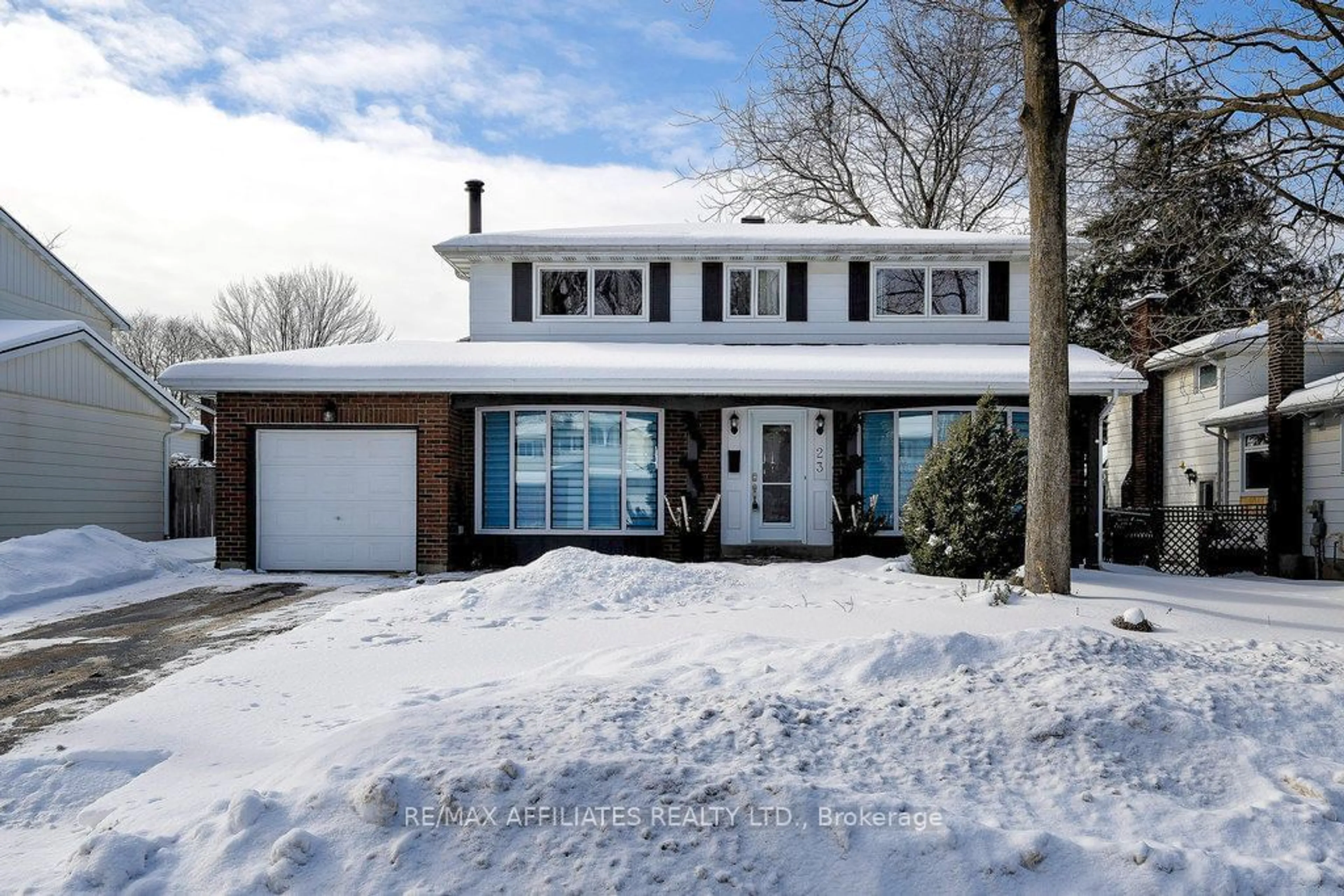 Home with brick exterior material, street for 23 Burnview Cres, Blackburn Hamlet Ontario K1B 3J2