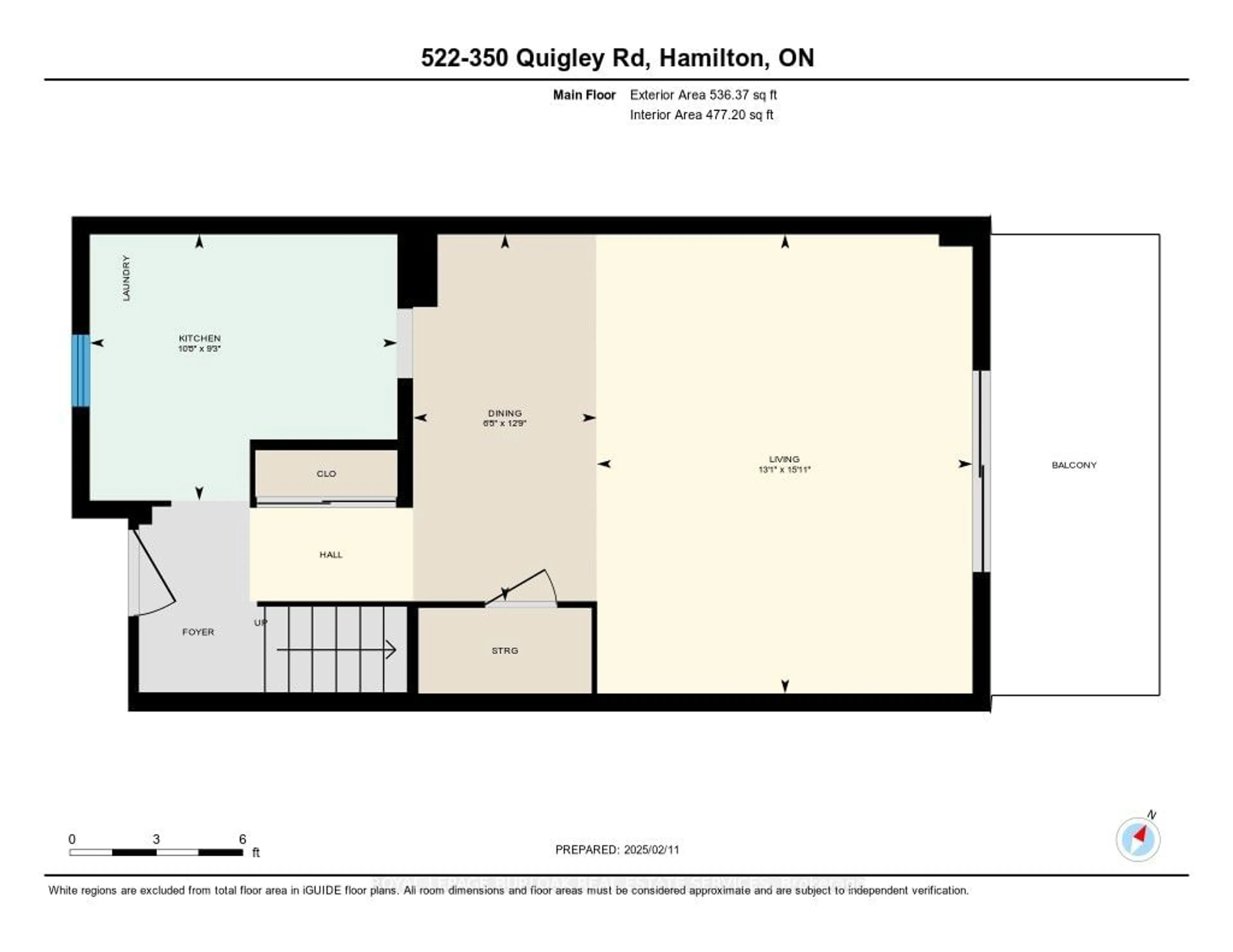 Floor plan for 350 Quigley Rd #522, Hamilton Ontario L8K 5N2