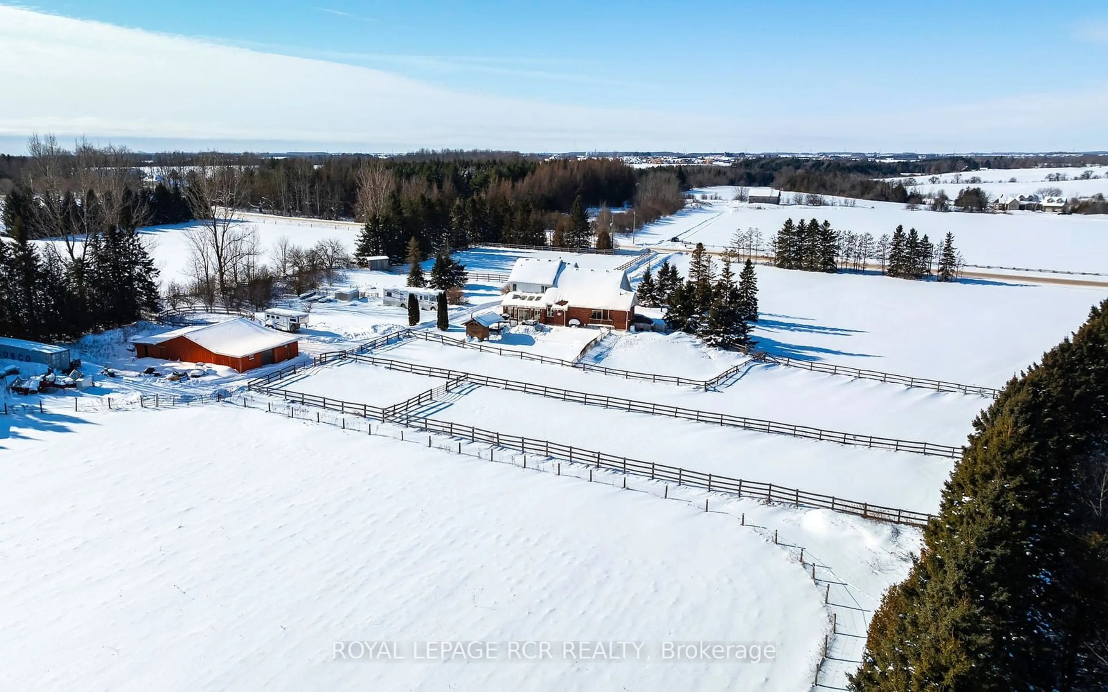 A pic from outside/outdoor area/front of a property/back of a property/a pic from drone, unknown for 293129 8th Line, Amaranth Ontario L9W 0J6