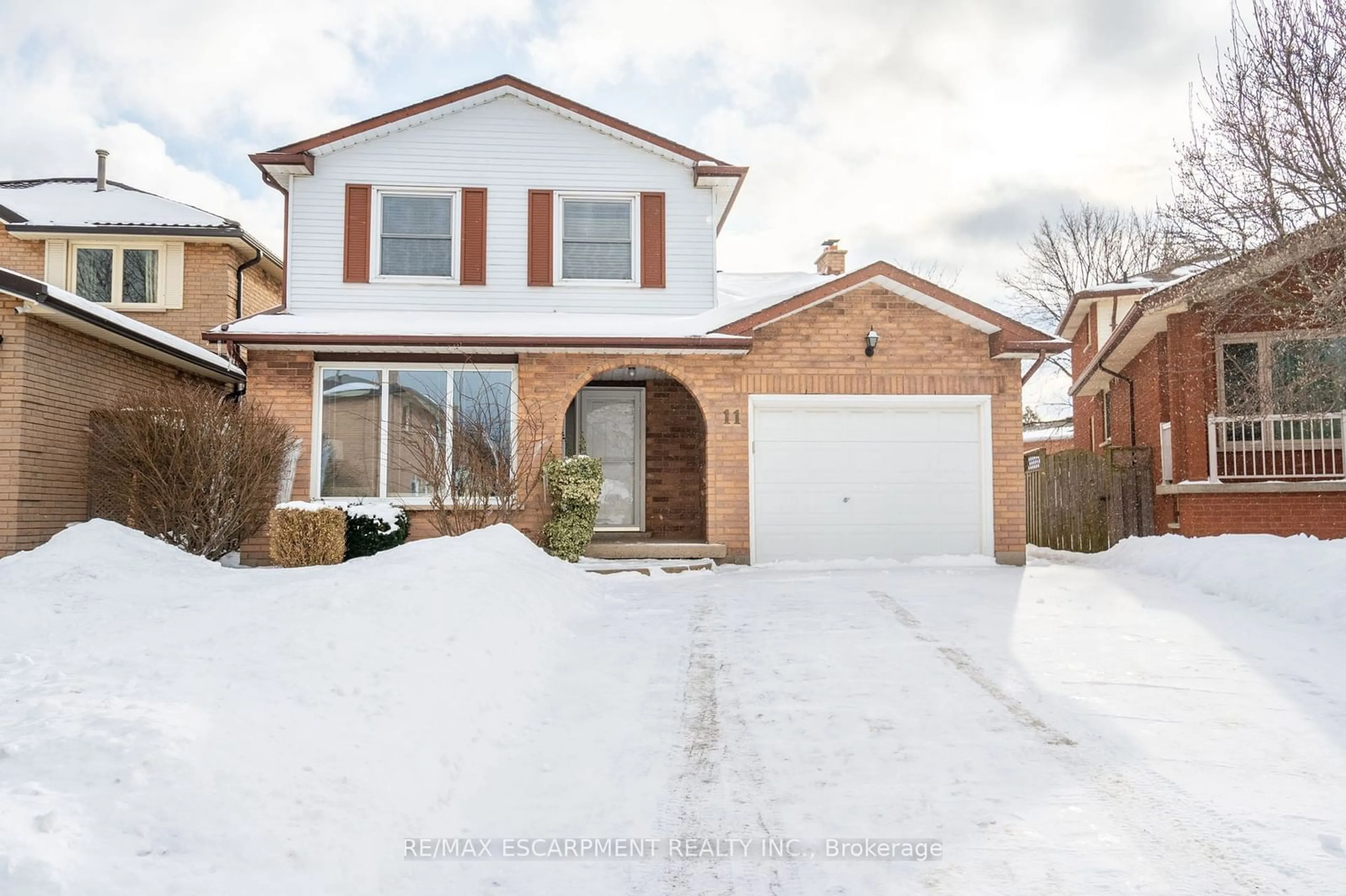 Home with brick exterior material, street for 11 Serafino Crt, Hamilton Ontario L9B 1X3