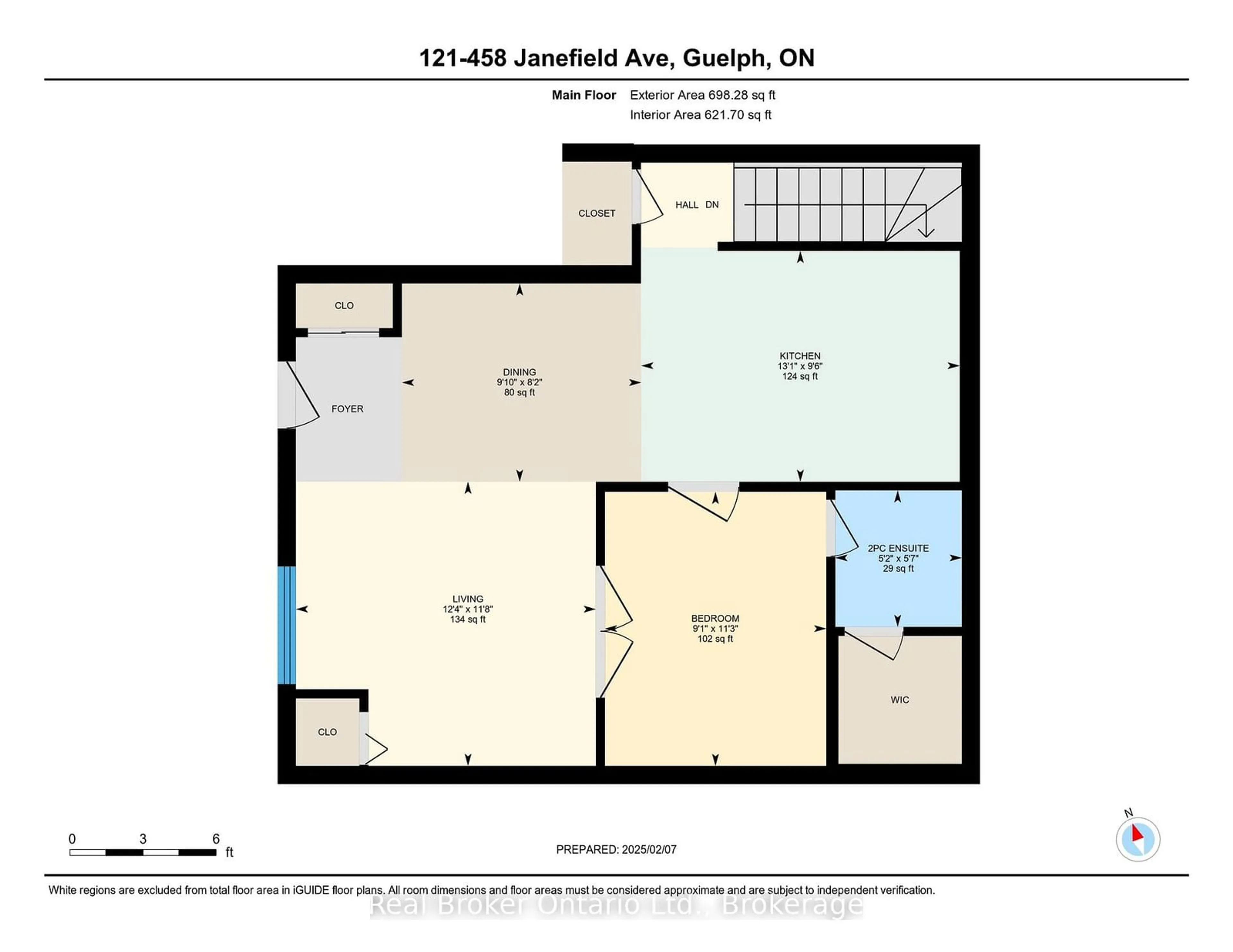 Floor plan for 458 Janefield Ave #121, Guelph Ontario N1G 4R8