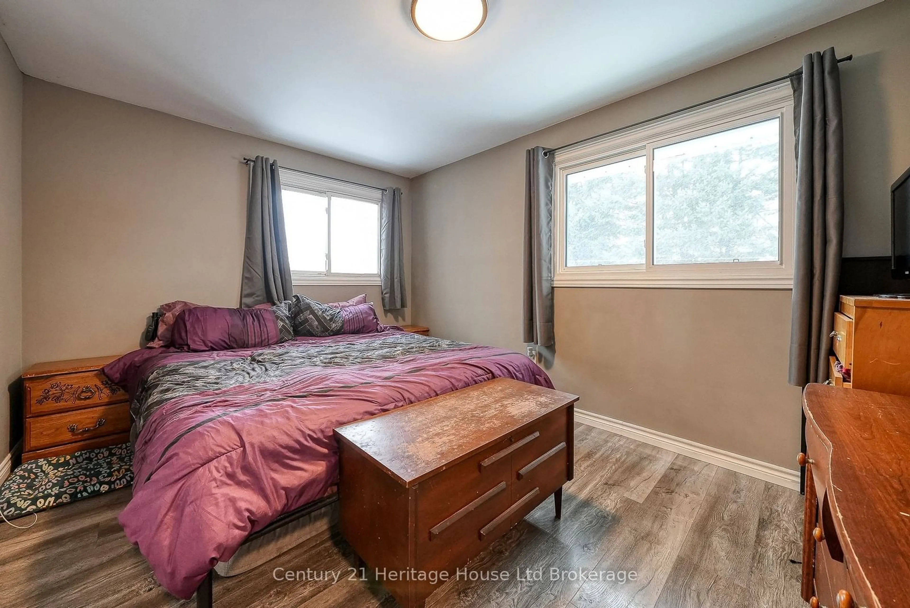 Bedroom with bed, wood/laminate floor for 17 Wallace Cres, Zorra Ontario N0J 1J0