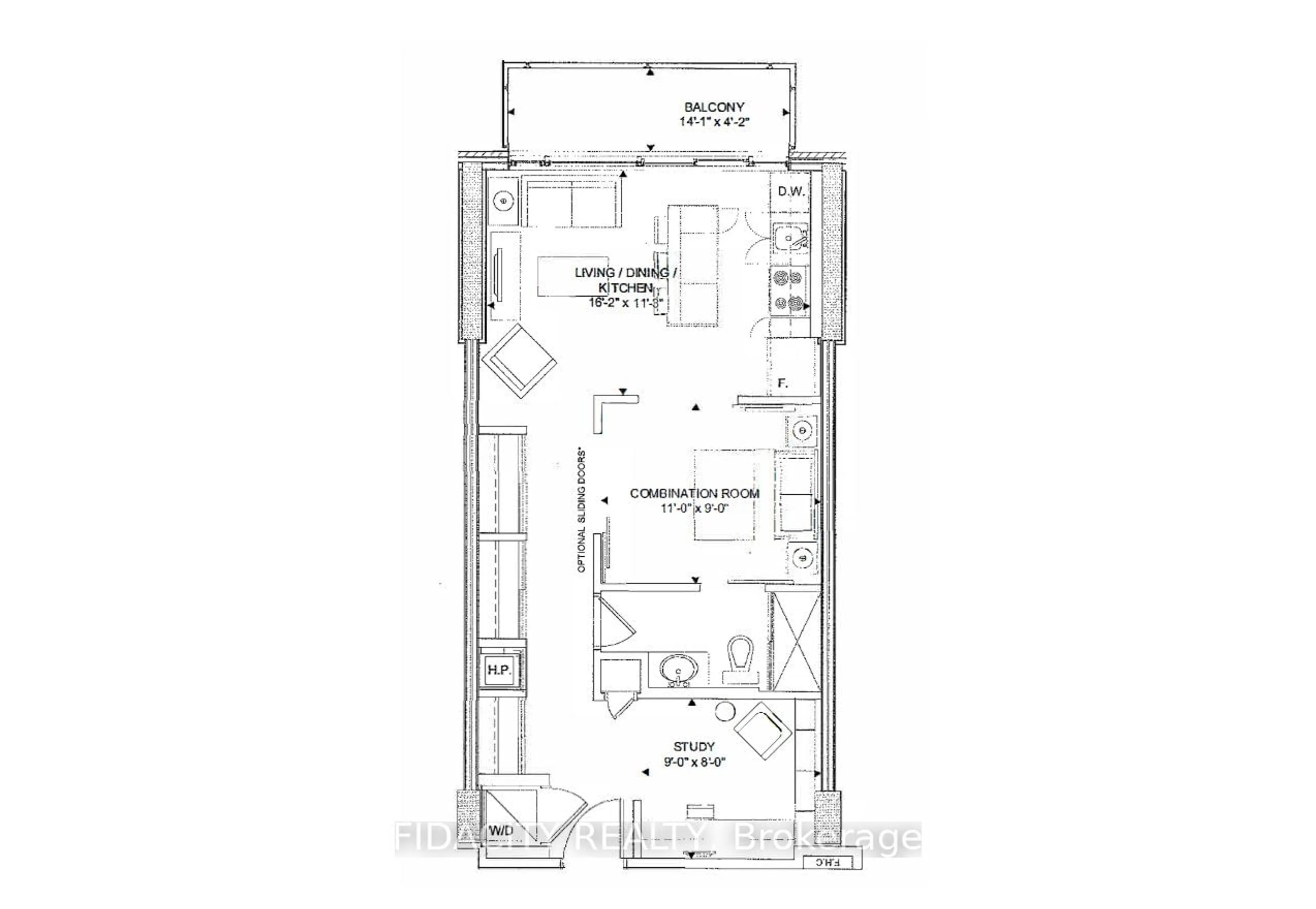 Floor plan for 88 Richmond Rd #810, Westboro - Hampton Park Ontario K1Z 0B1