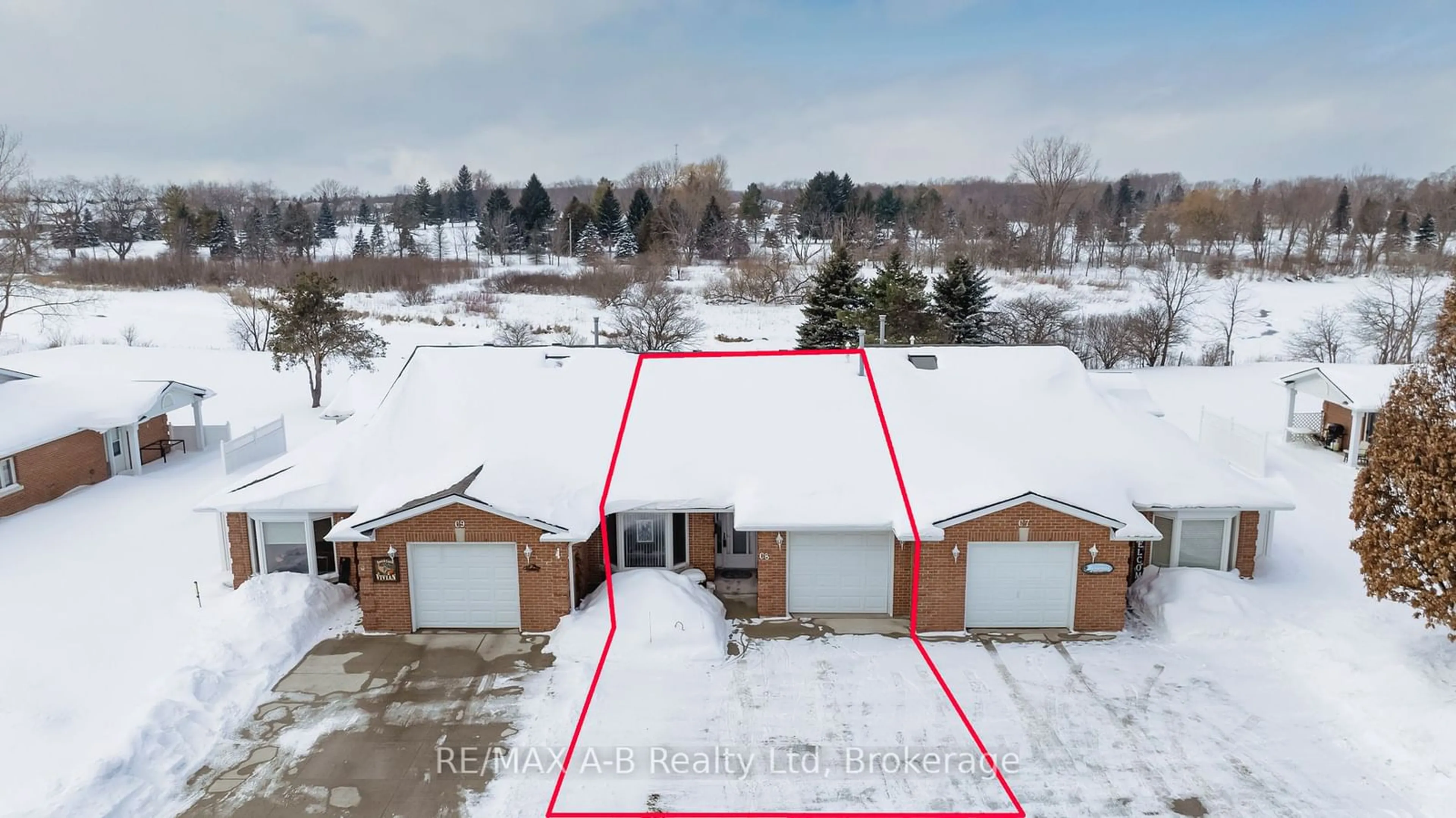 A pic from outside/outdoor area/front of a property/back of a property/a pic from drone, street for 4118B Road 164 #C8, West Perth Ontario N0K 1N0