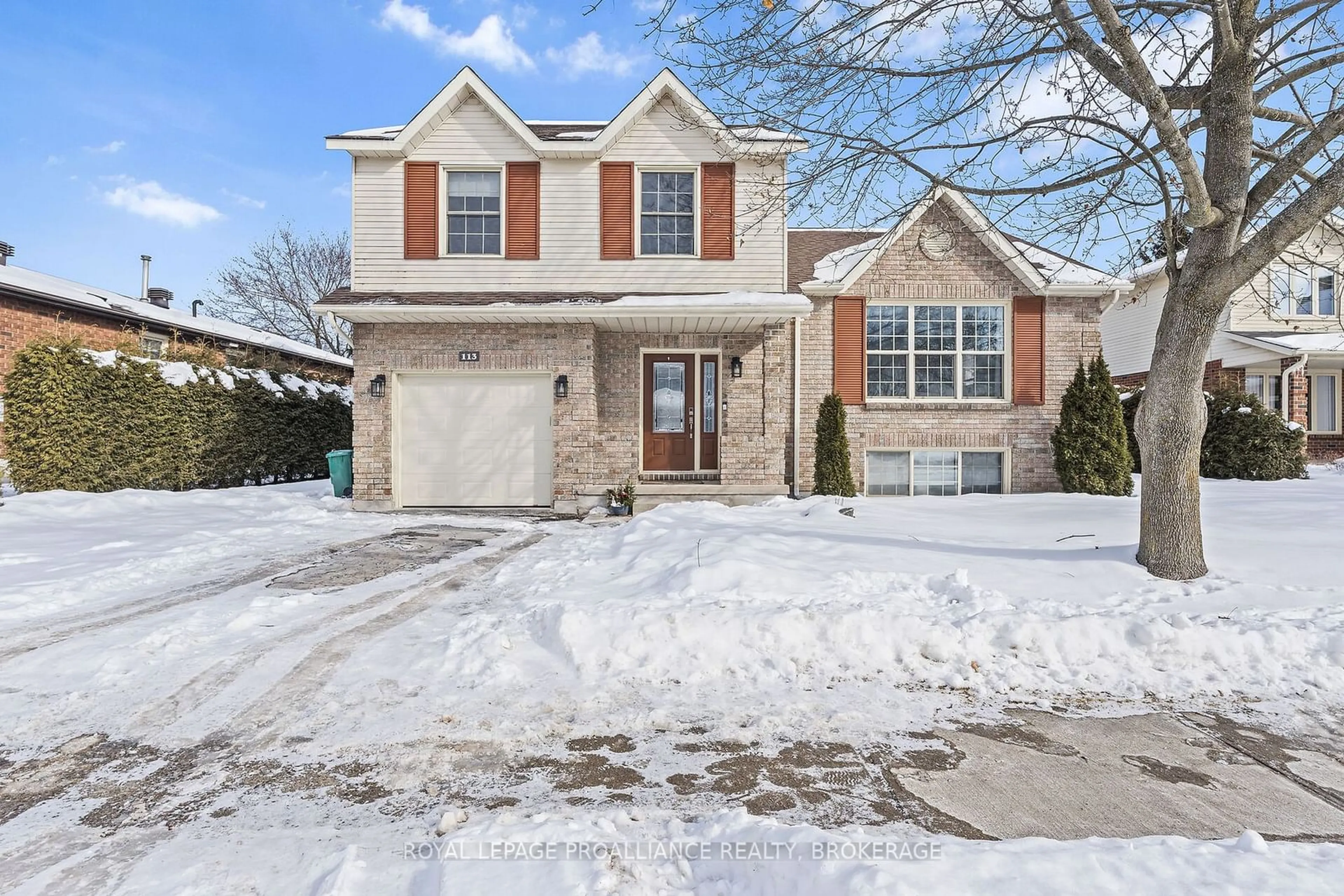 Home with brick exterior material, street for 113 Greenlees Dr, Kingston Ontario K7K 6R2