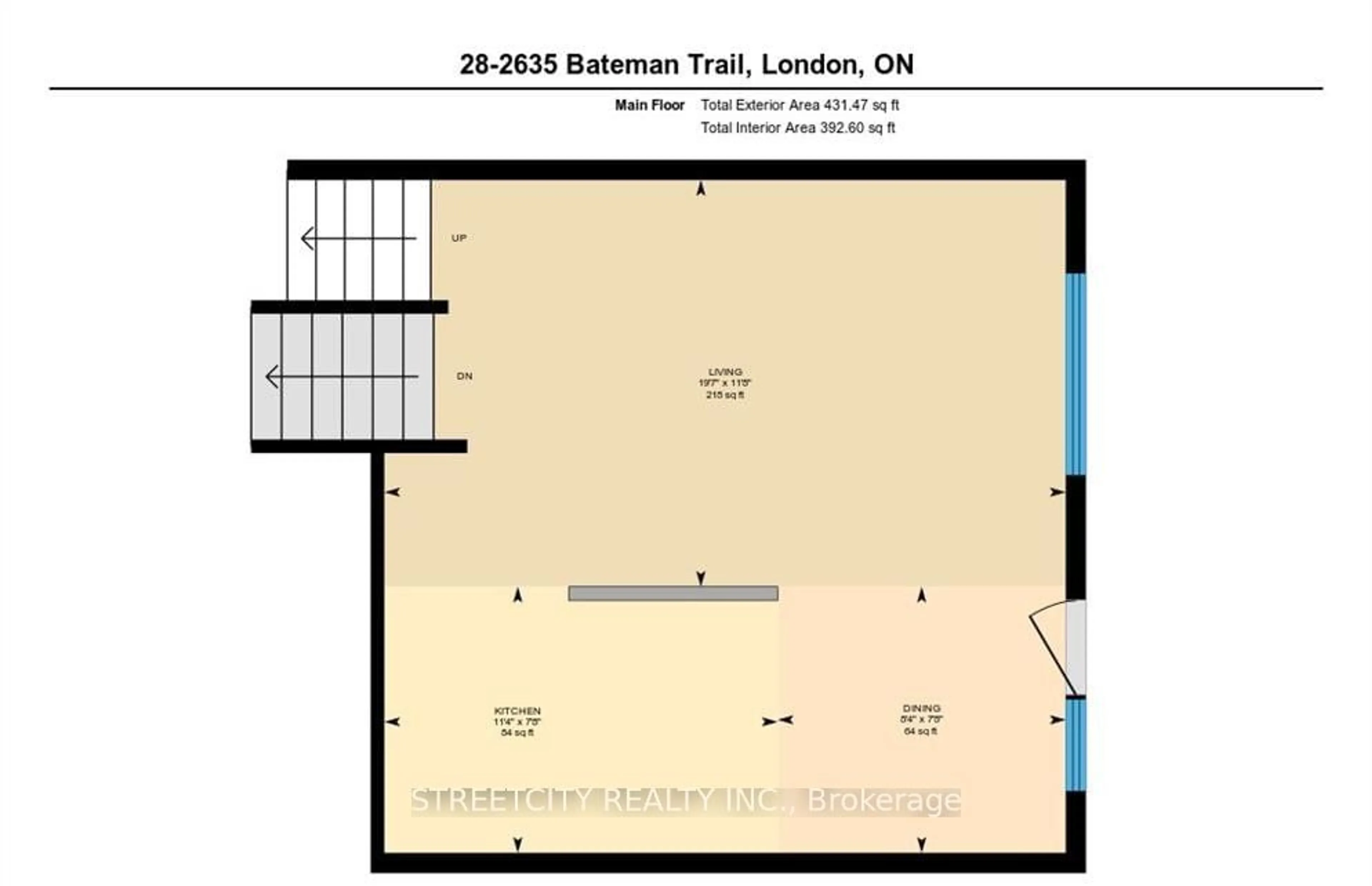 Floor plan for 2635 Bateman Tr #28, London Ontario N6L 0B1