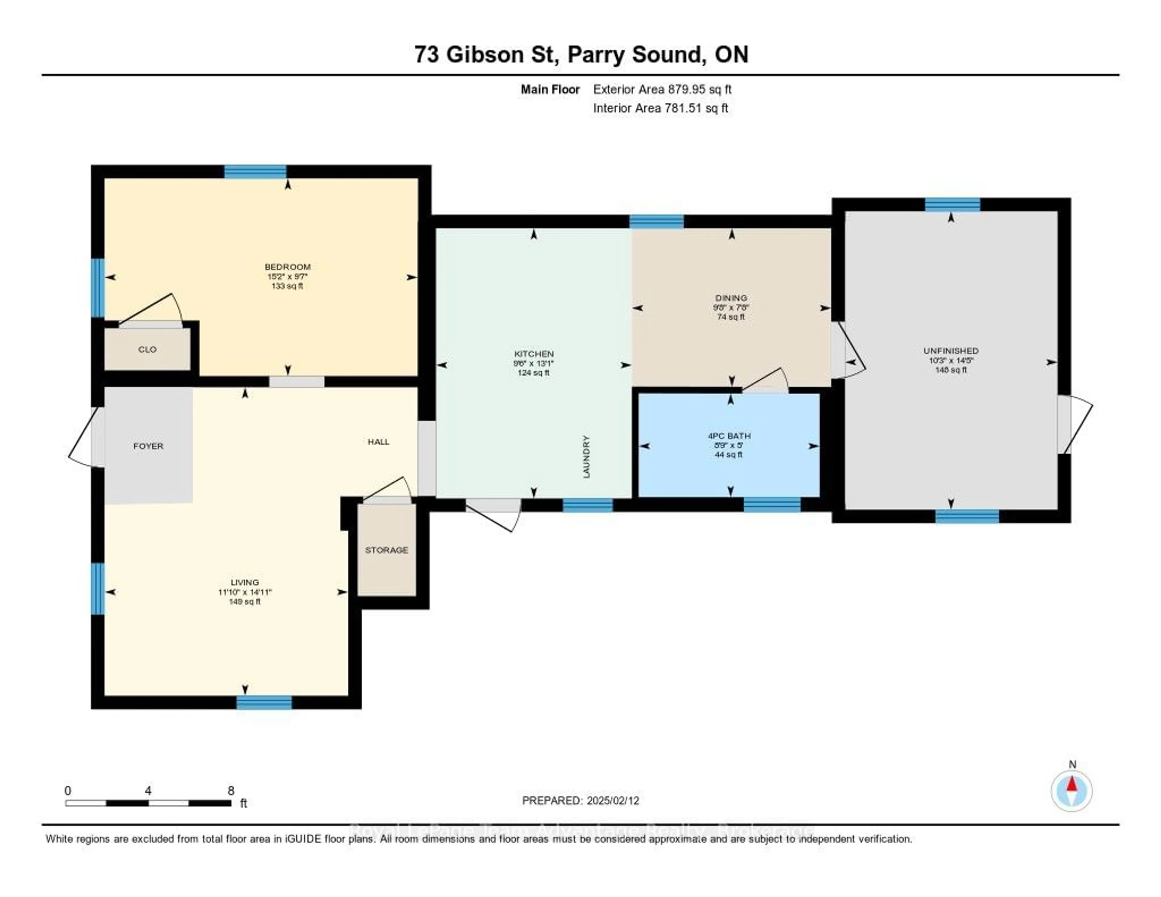 Floor plan for 73 Gibson St, Parry Sound Ontario P2A 1X2