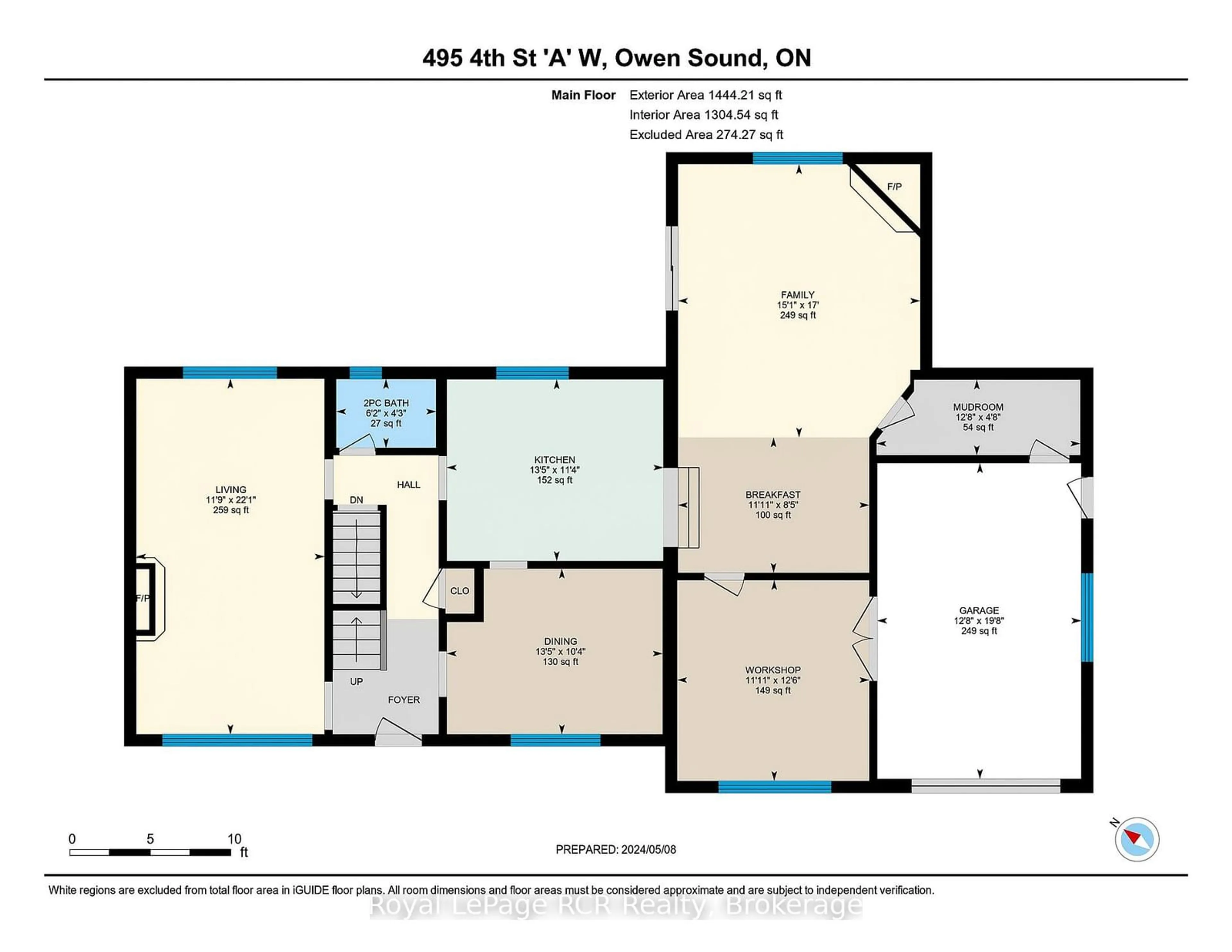 Floor plan for 495 4TH STREET A W, Owen Sound Ontario N4K 3K2