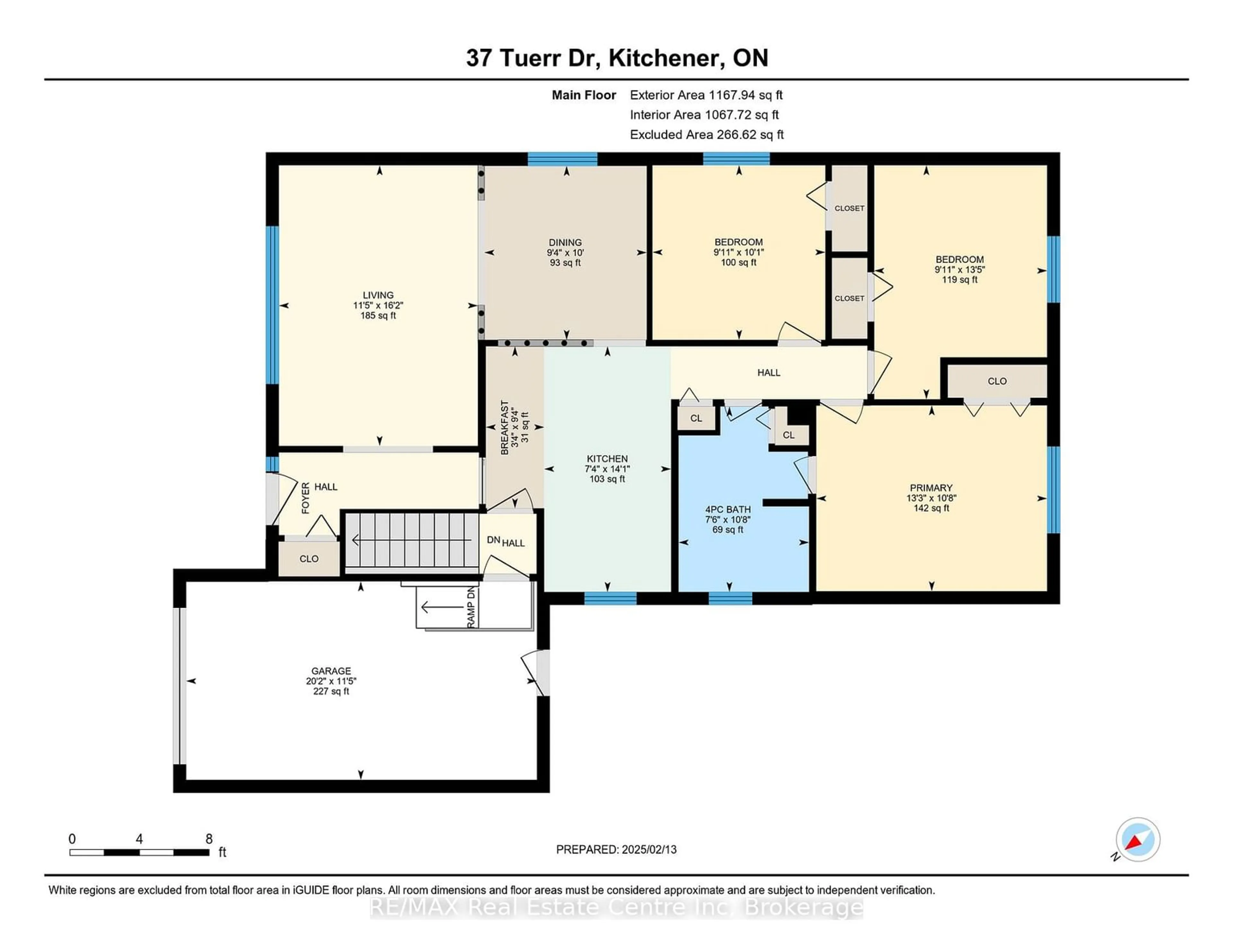 Floor plan for 37 Tuerr Dr, Kitchener Ontario N2E 2L9