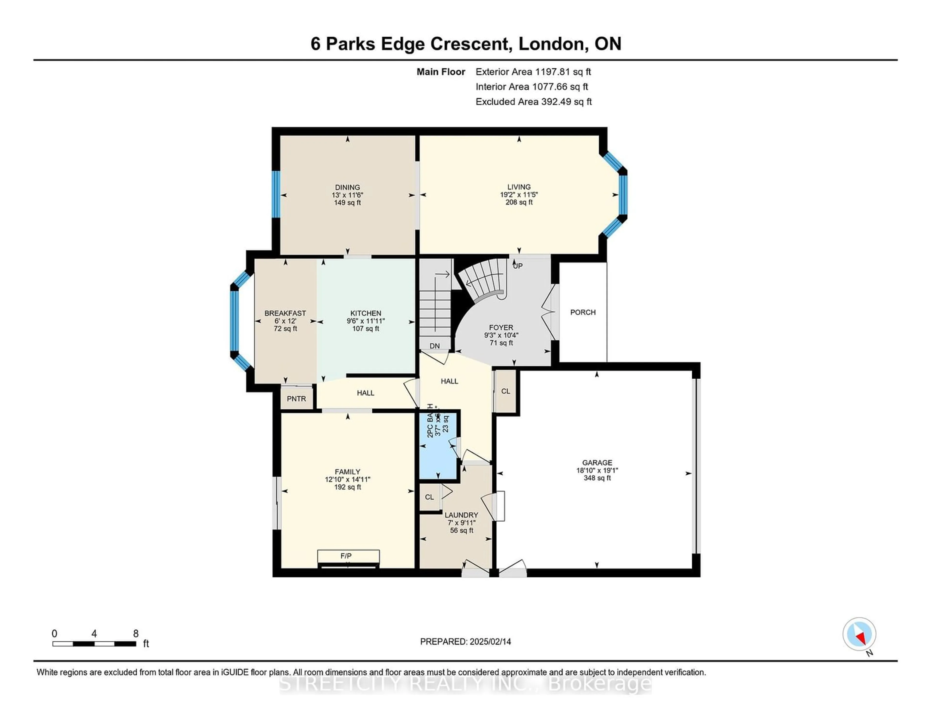 Floor plan for 6 Parks Edge Cres, London Ontario N6K 3P6