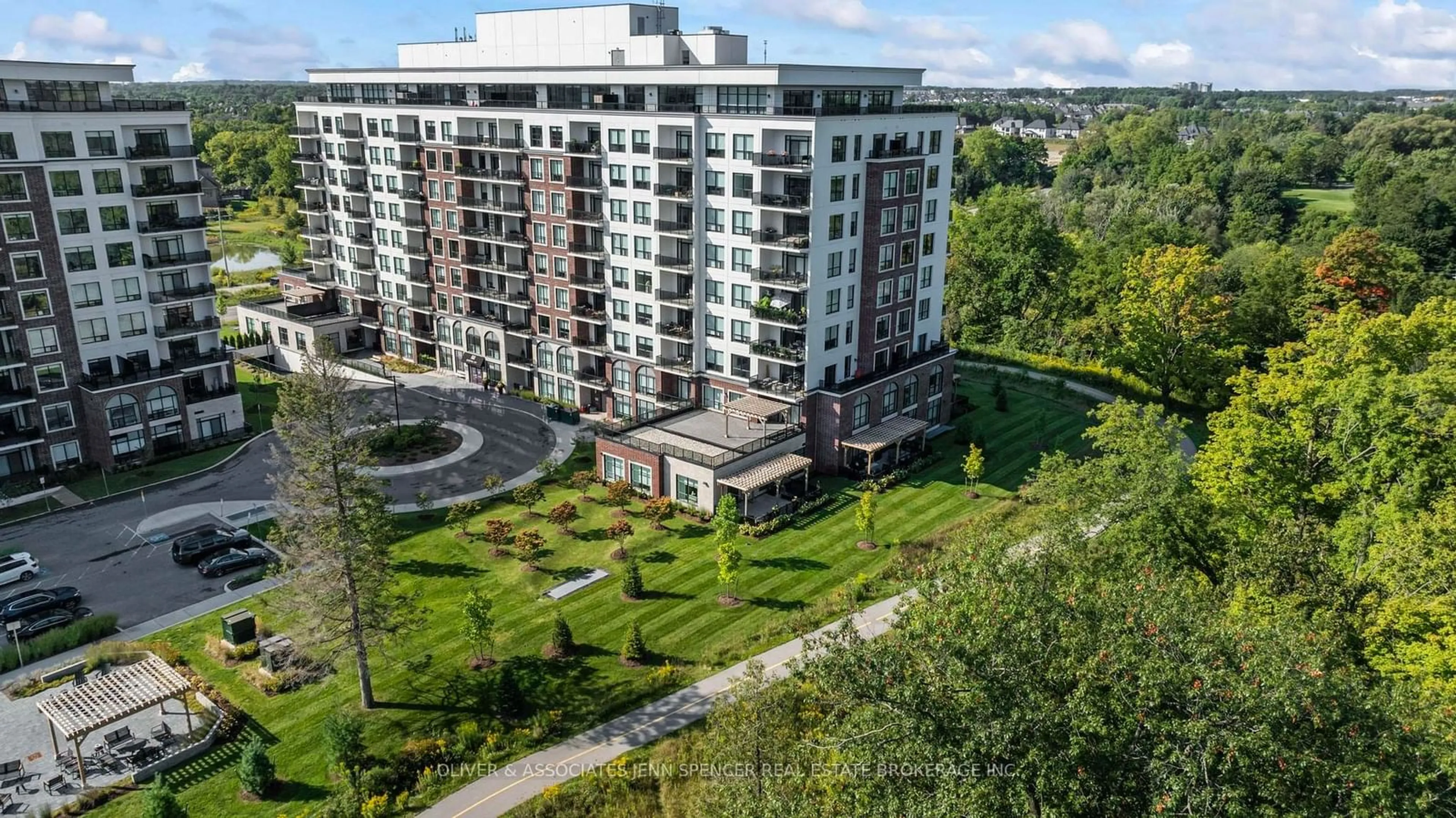 A pic from outside/outdoor area/front of a property/back of a property/a pic from drone, city buildings view from balcony for 460 Callaway Rd #111, London Ontario N6G 0Z2