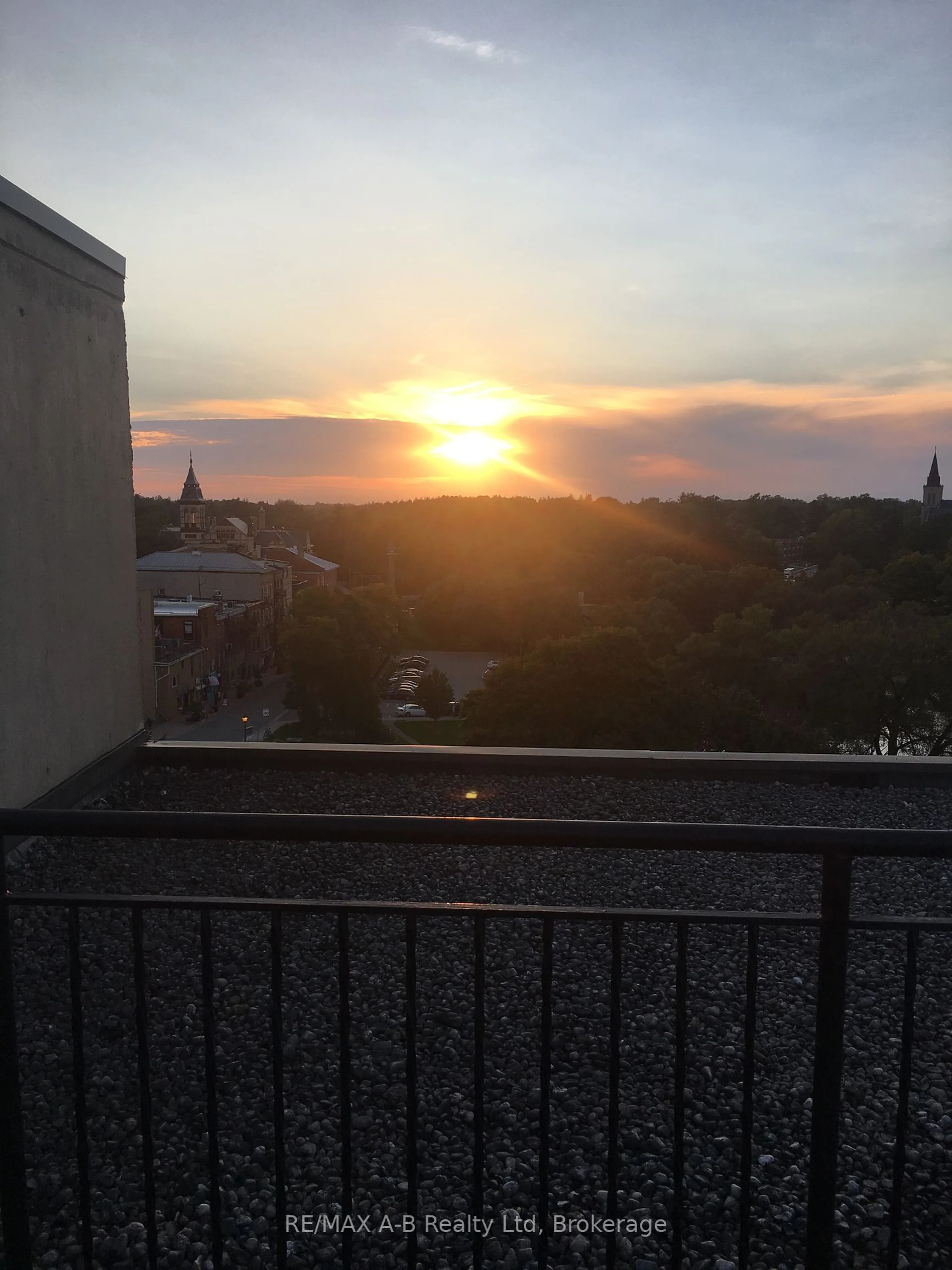 Balcony in the apartment, city buildings view from balcony for 11 Cobourg St #ph1, Stratford Ontario N5A 3E4