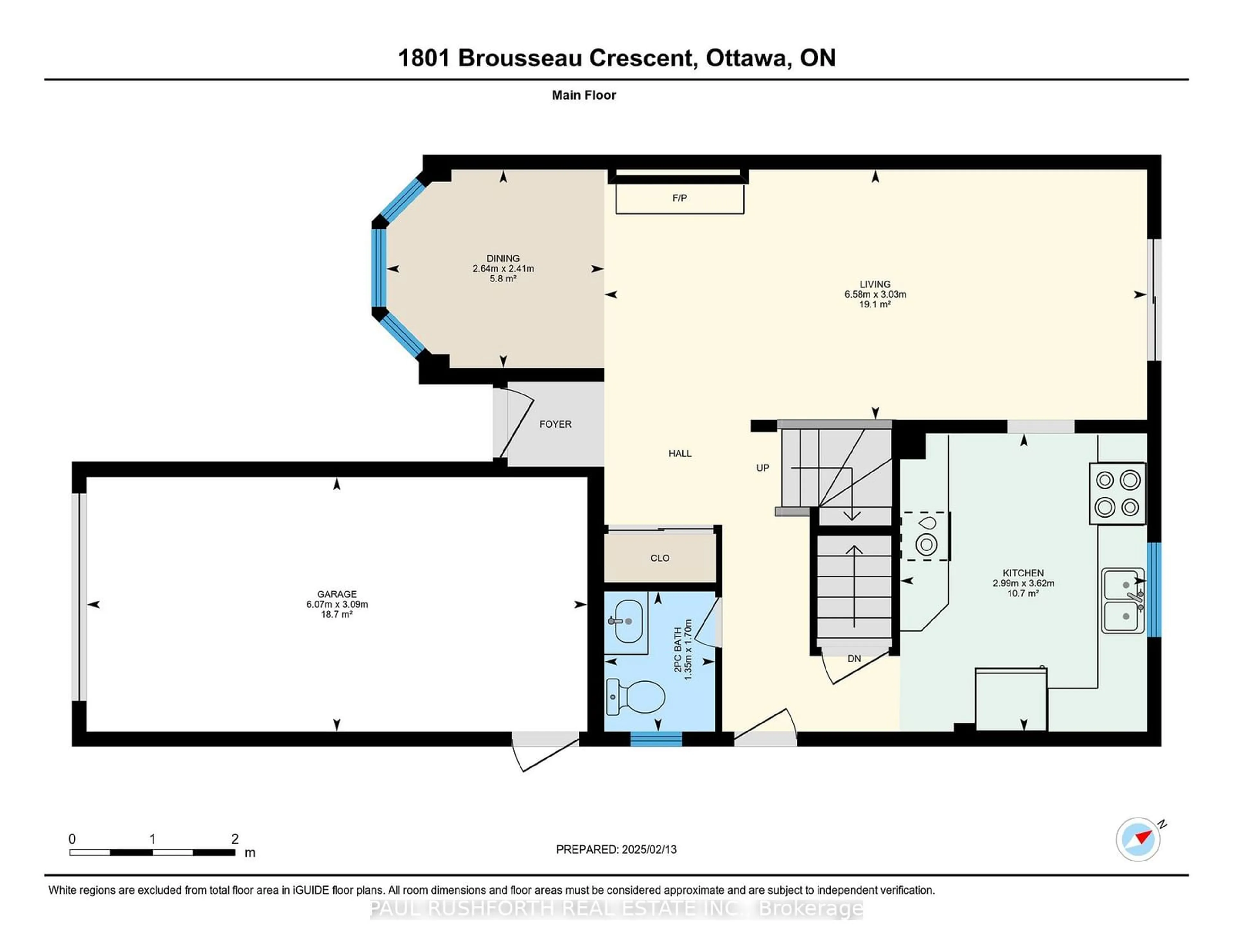 Floor plan for 1801 Brousseau Cres, Orleans - Convent Glen and Area Ontario K1C 2Y5