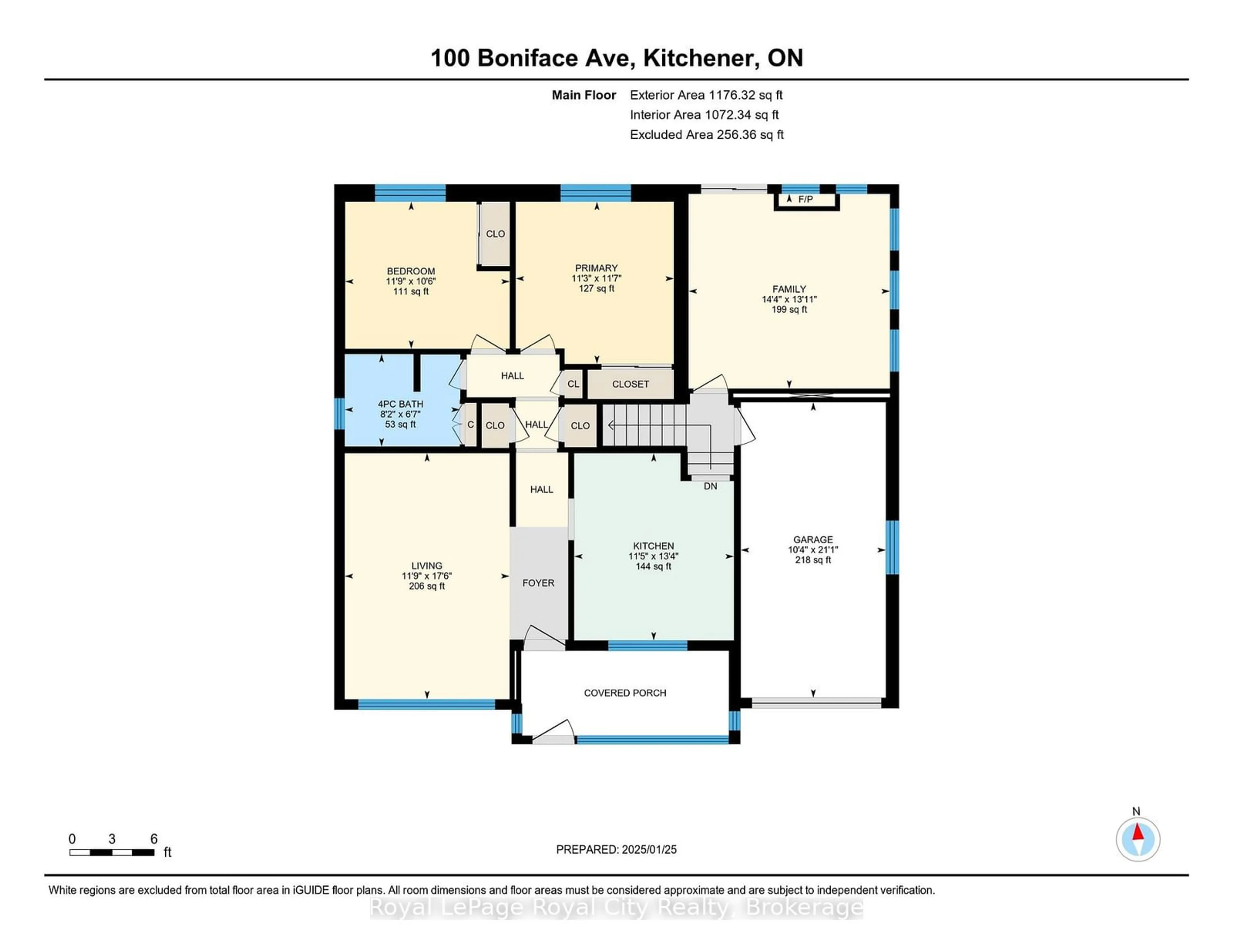 Floor plan for 100 Boniface Ave, Kitchener Ontario N2C 1L9